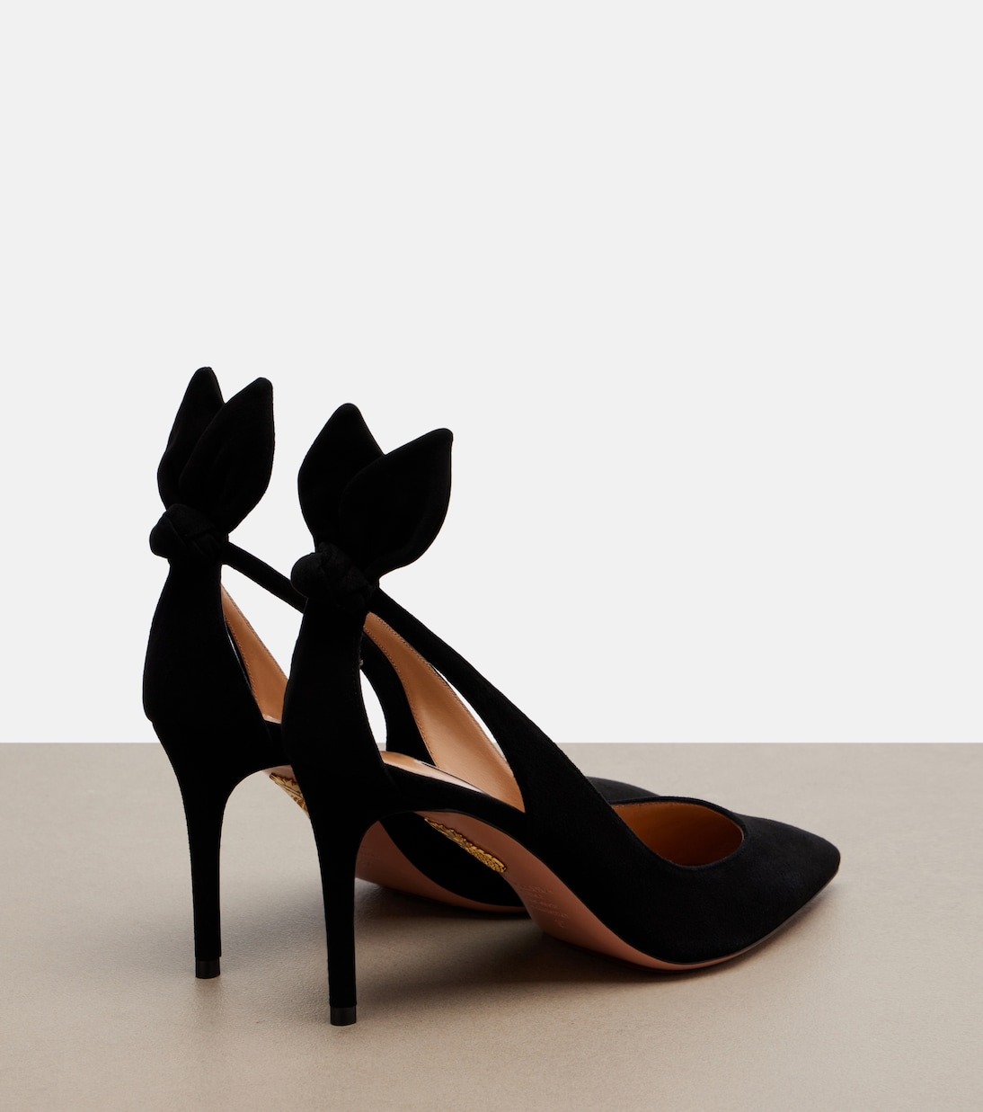 Escarpins Bow Tie 85 en daim | Aquazzura