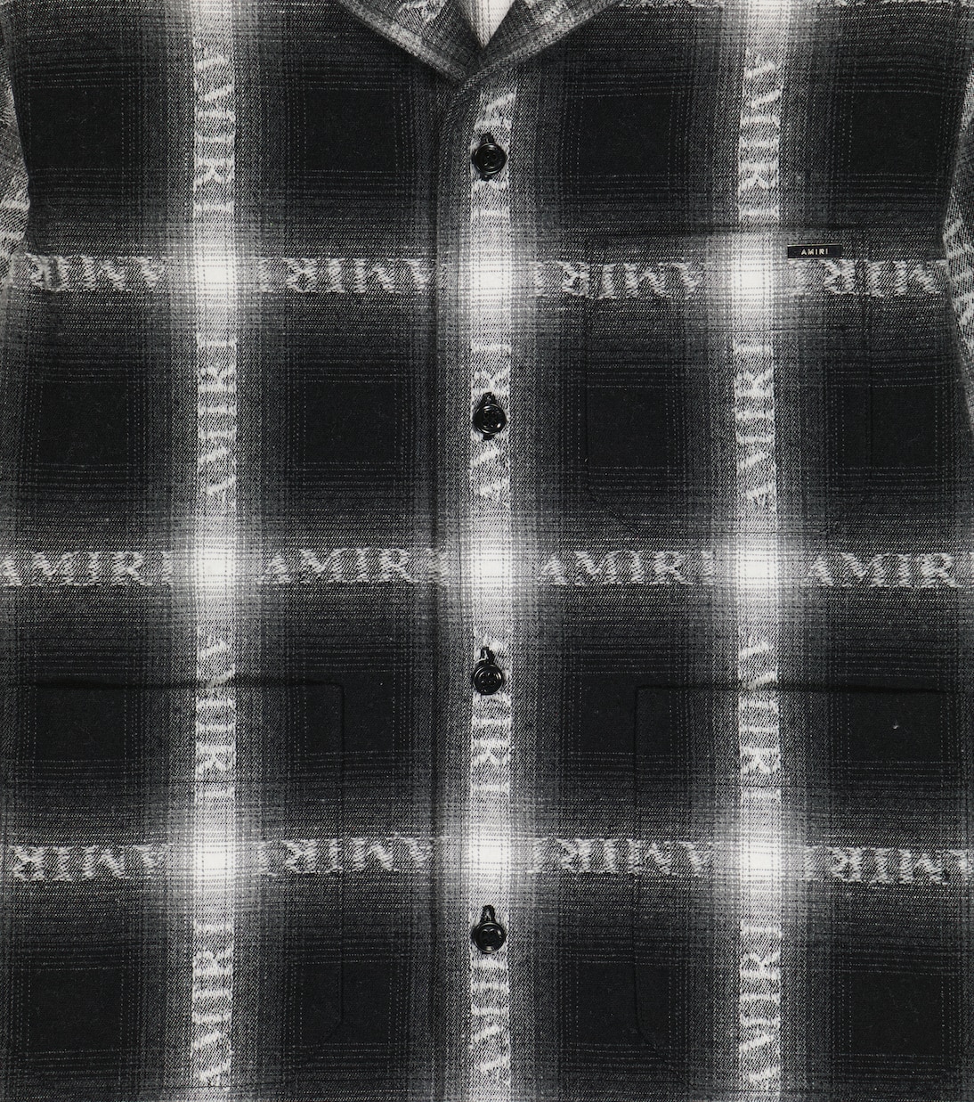 Logo checked shirt | Amiri Kids