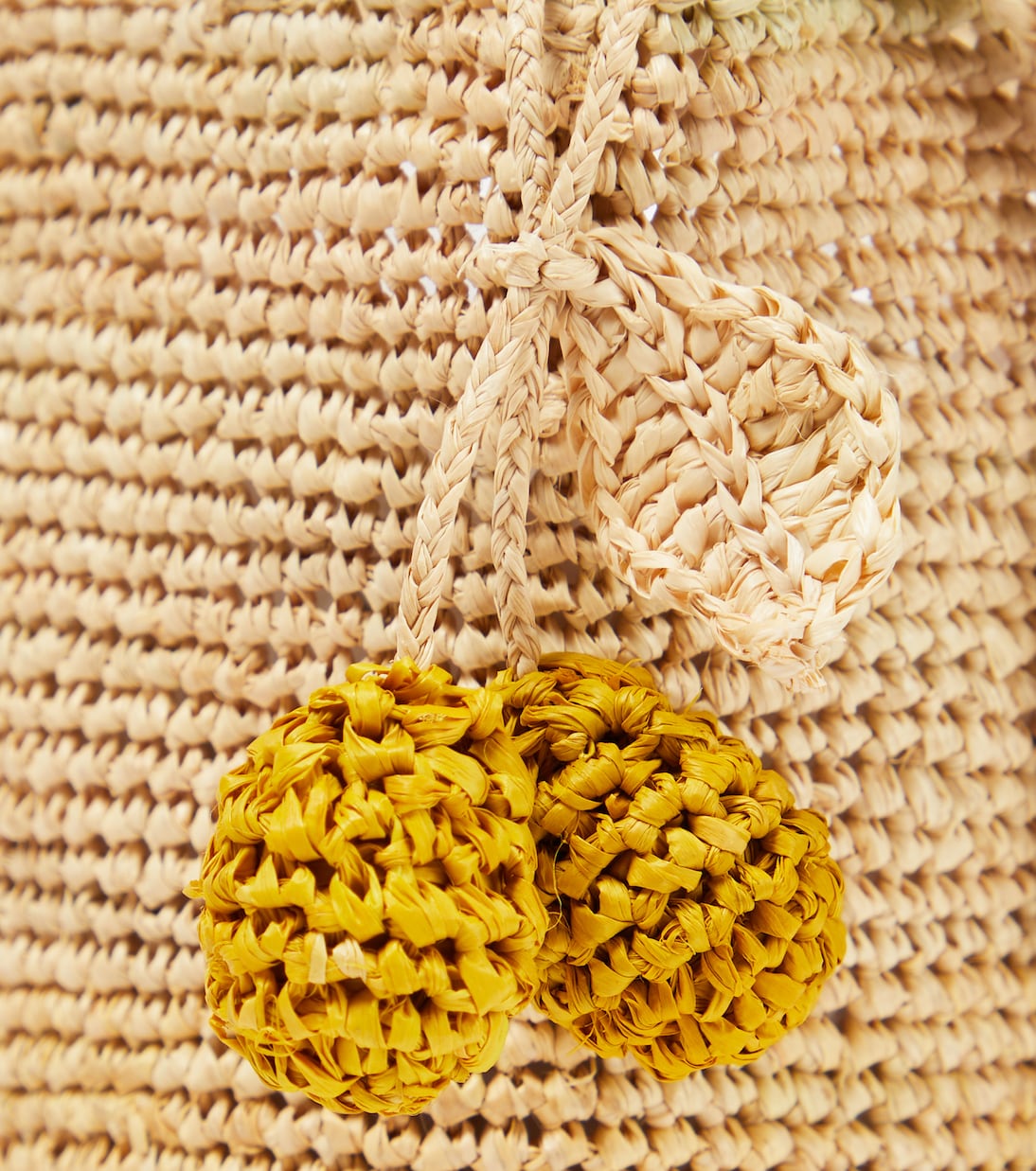 Aphyllante raffia shoulder bag | Bonpoint