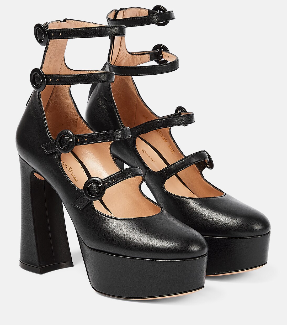 Plateau-Pumps Mary Jane aus Leder | Gianvito Rossi