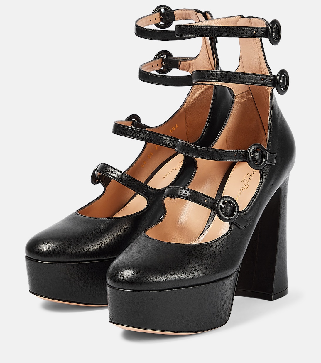 Plateau-Pumps Mary Jane aus Leder | Gianvito Rossi