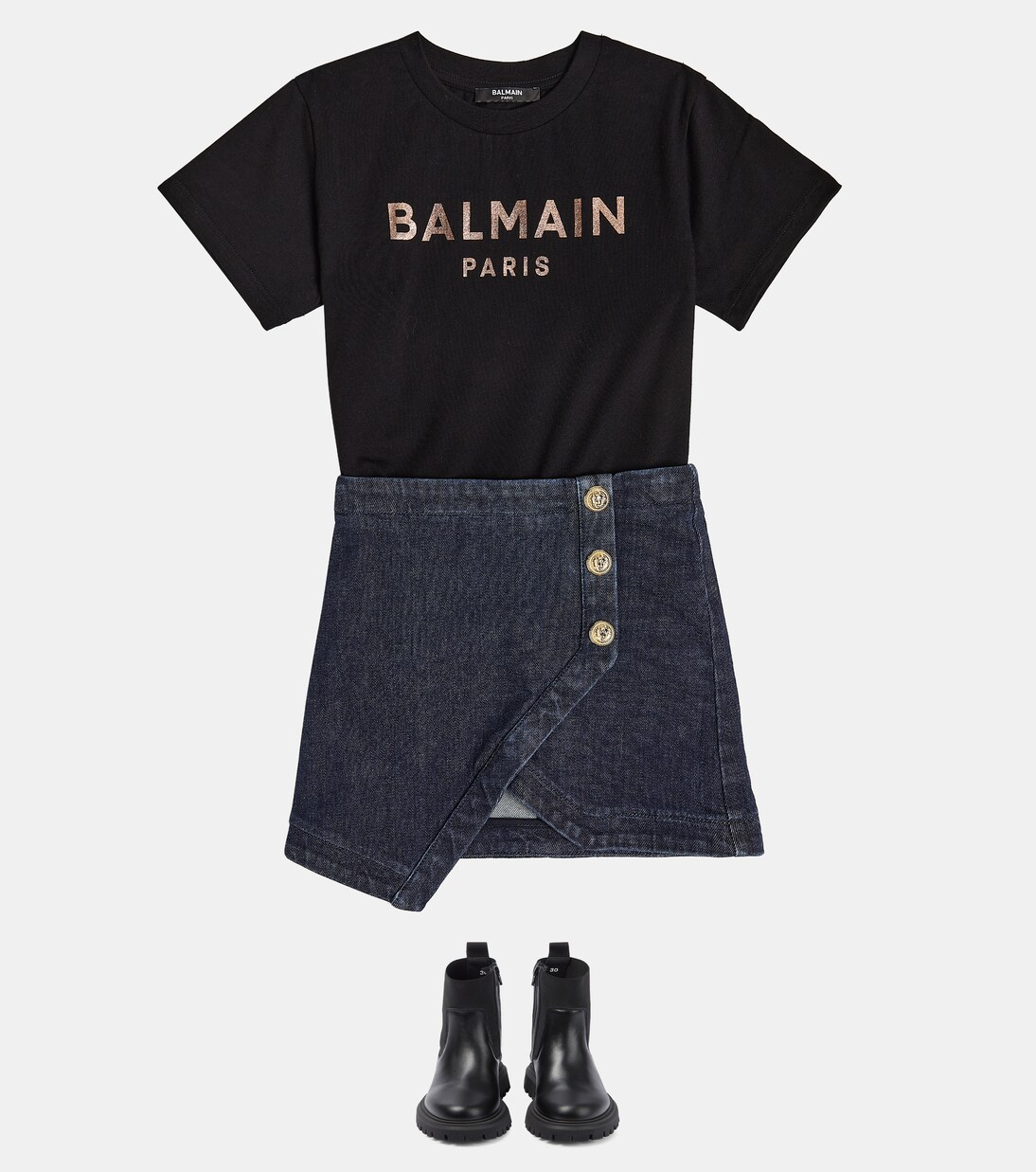 Logo cotton jersey T-shirt | Balmain Kids