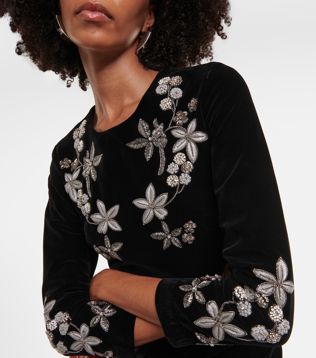 Dushi embellished velvet midi dress | Dodo Bar Or