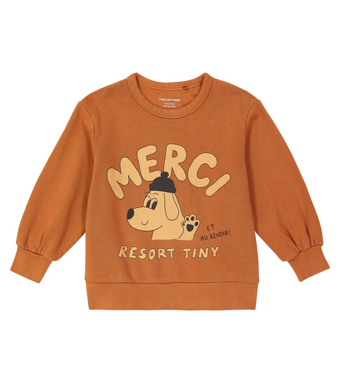 Merci cotton jersey sweatshirt | Tinycottons