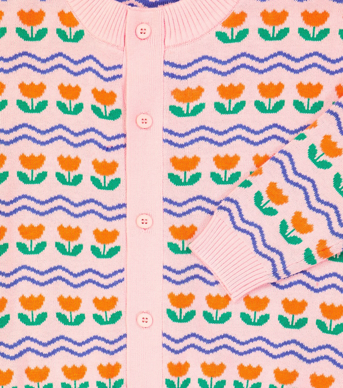 Cardigan Flowers in cotone e lana | Tinycottons