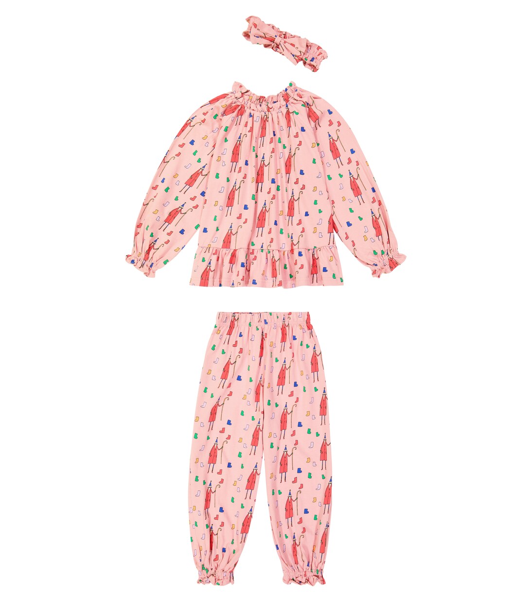 Santa printed cotton pajamas | Jellymallow