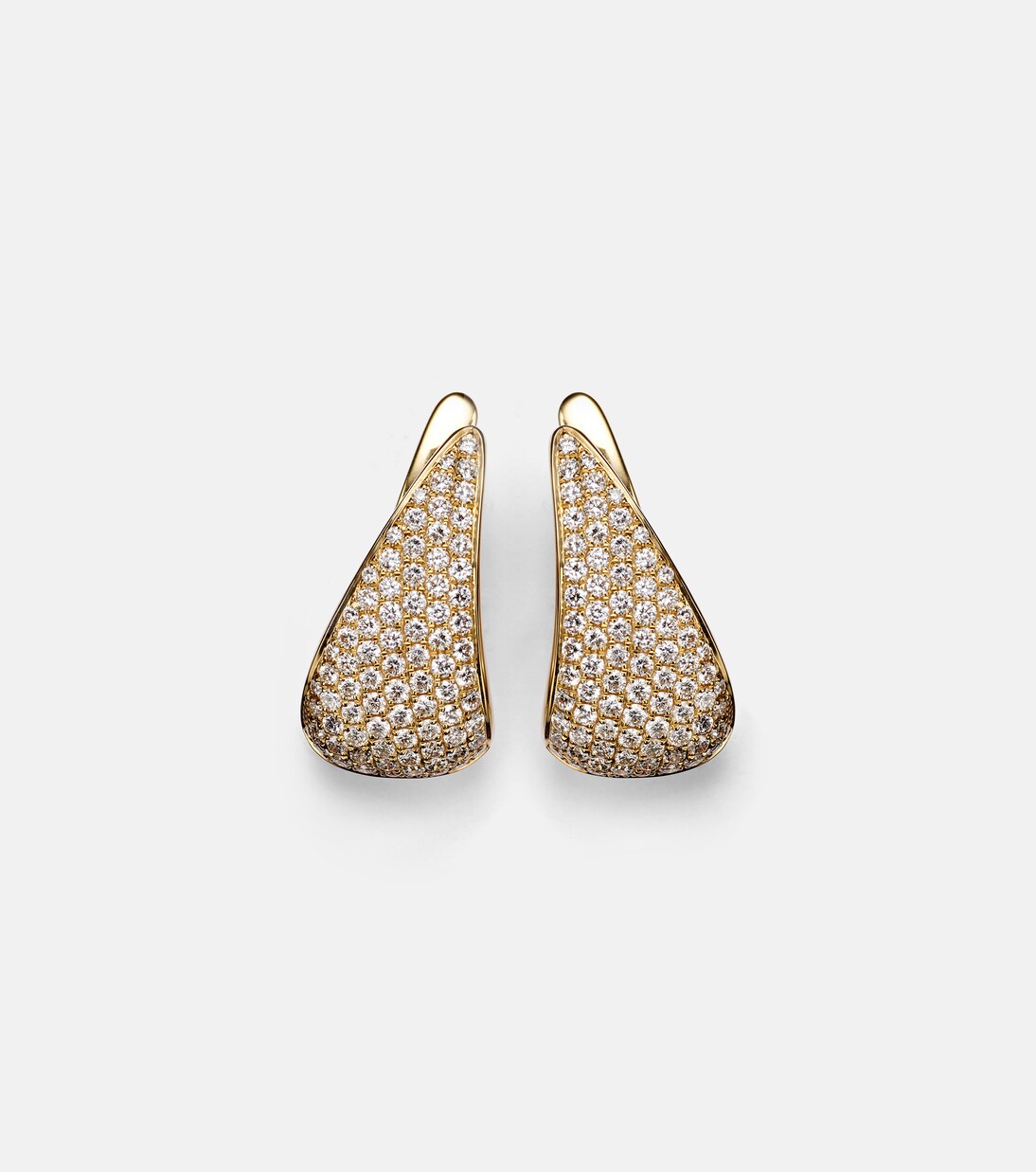 Ohrringe Claw aus 18kt Gelbgold mit Diamanten | Anita Ko