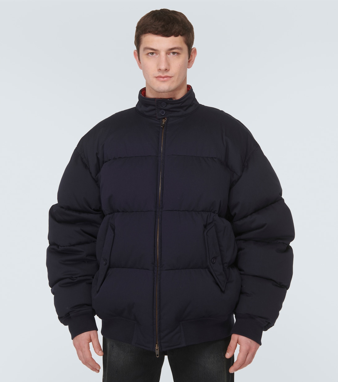 Cut-Up Harrington twill down jacket | Balenciaga