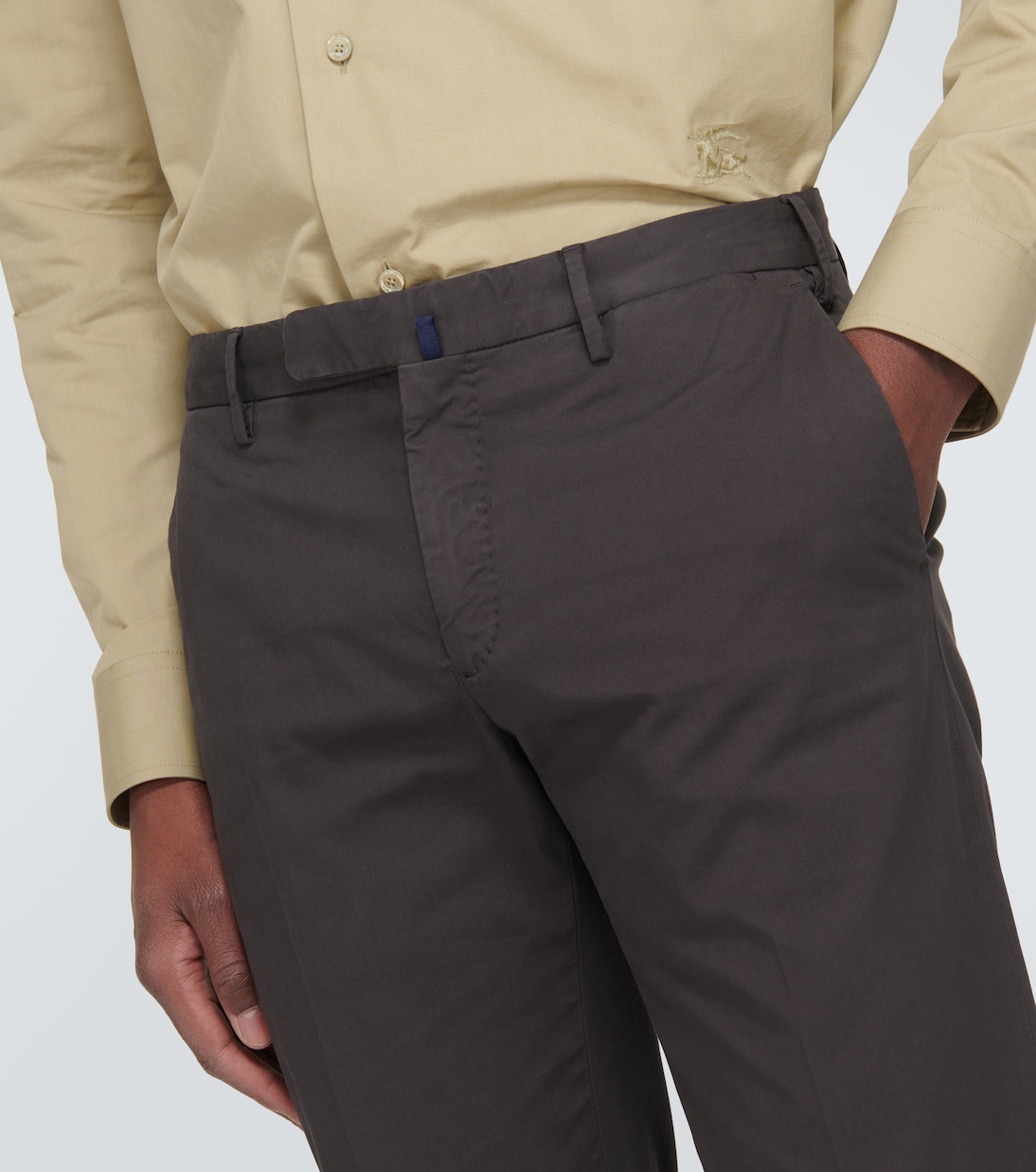 Cotton-blend slim pants | Slowear