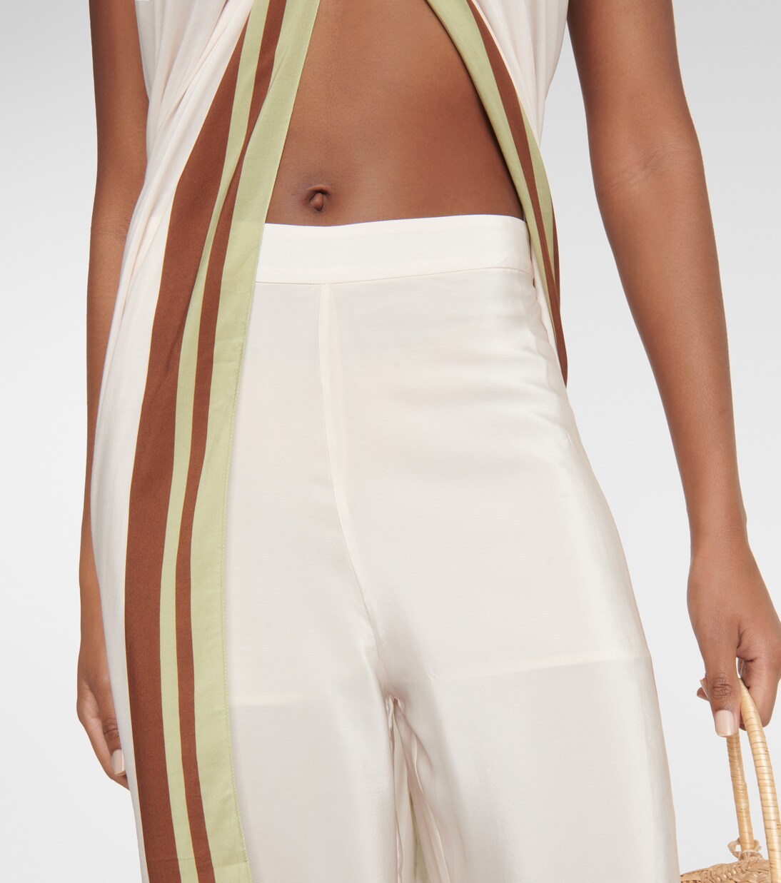 Pantalon ample Arisaema en soie | Adriana Degreas