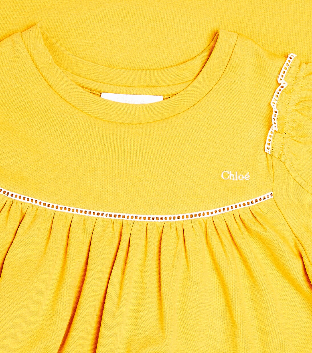 Ruffled cotton dress | Chloé Kids