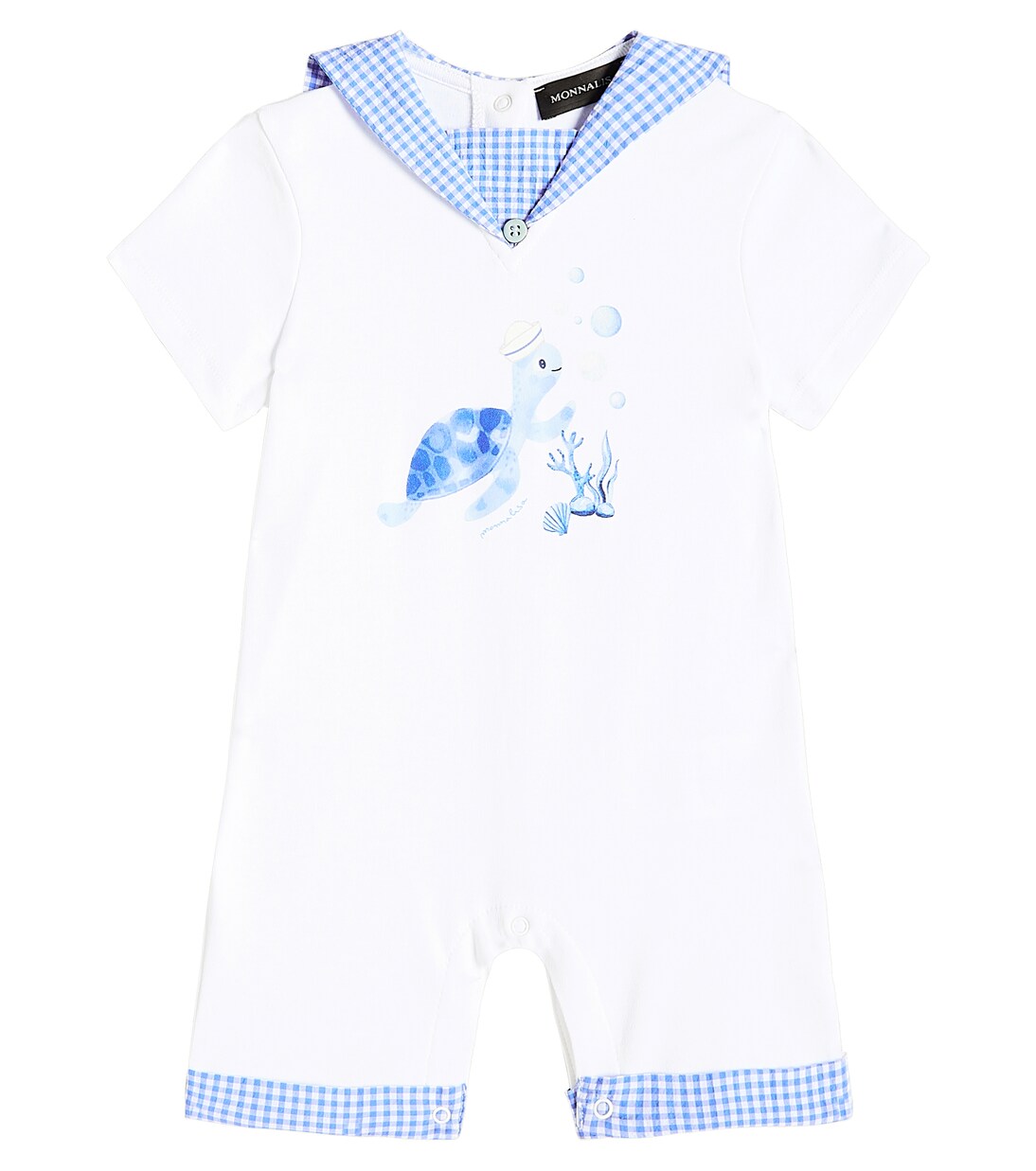 Baby printed cotton playsuit | Monnalisa