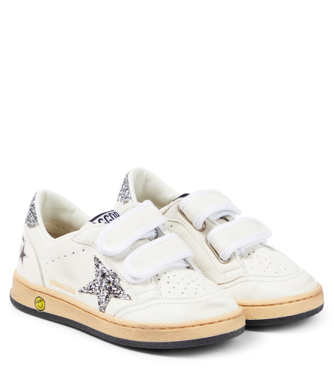 Sneakers Ball Star aus Leder mit Glitter | Golden Goose Kids