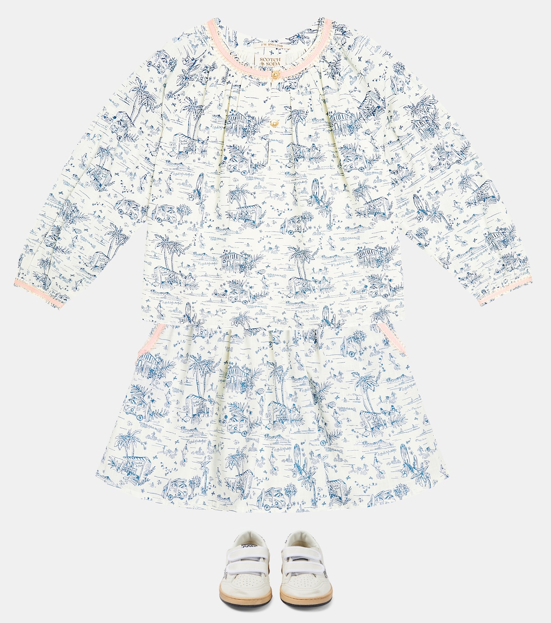 Sneakers Ball Star aus Leder mit Glitter | Golden Goose Kids