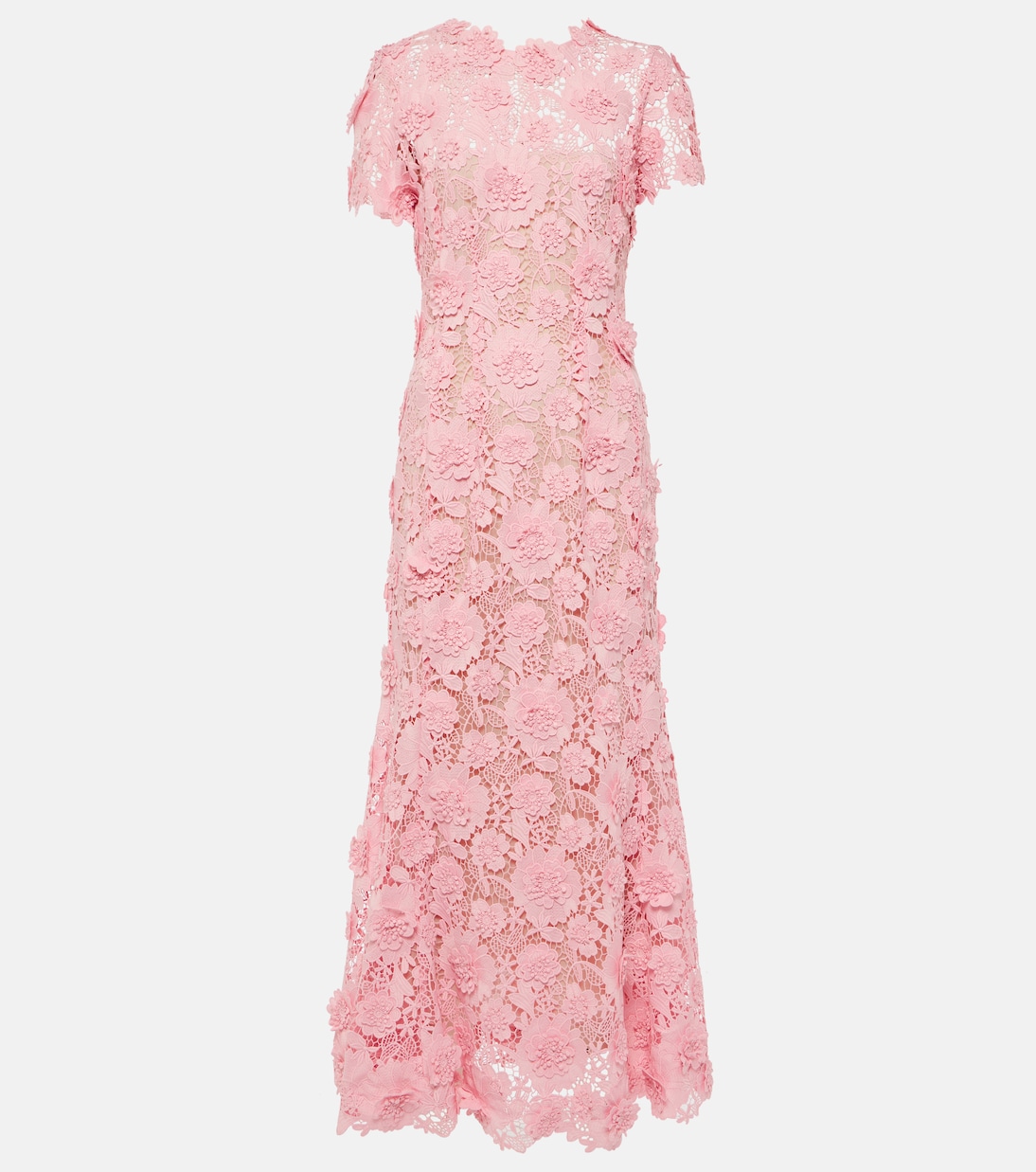 Floral lace midi dress | Oscar de la Renta