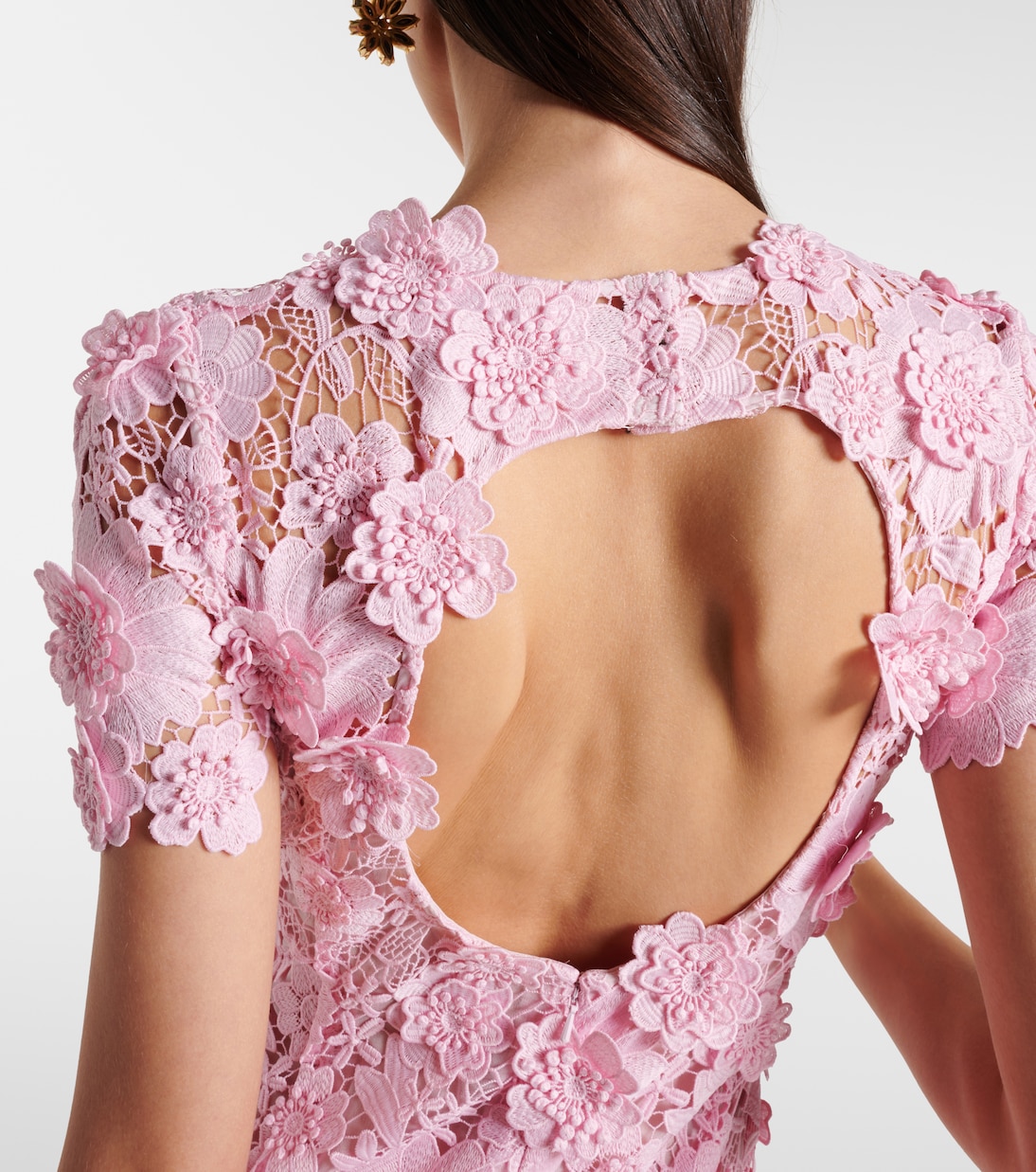 Floral lace midi dress | Oscar de la Renta