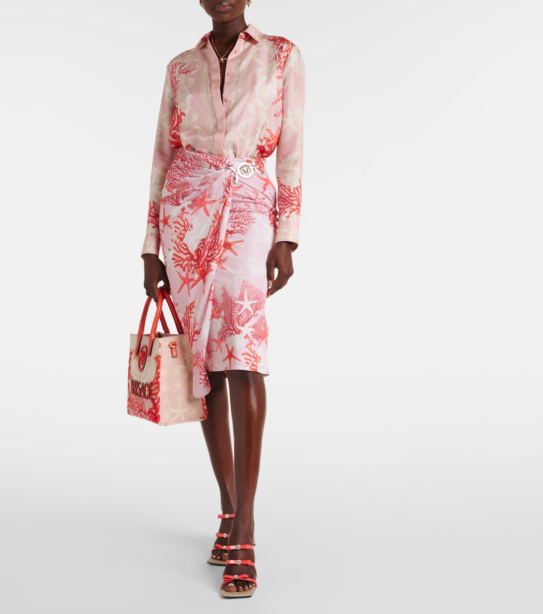 Gianni Ribbon 95皮革凉鞋 | Versace