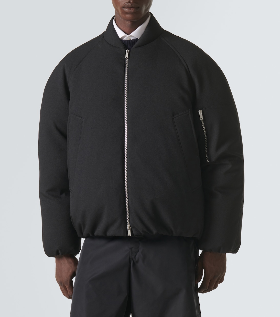 Oversized gabardine down jacket | Jil Sander