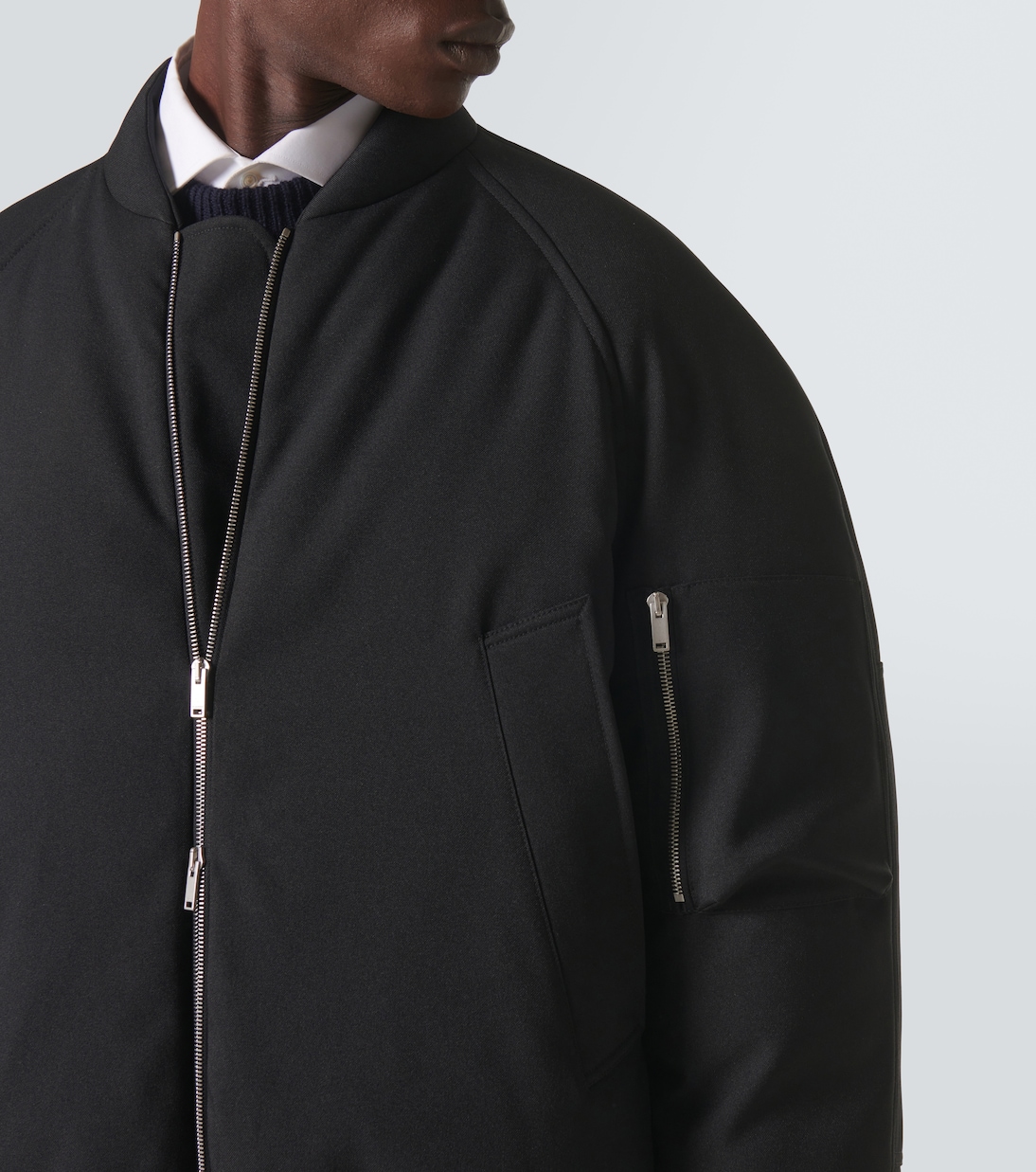 Oversized gabardine down jacket | Jil Sander