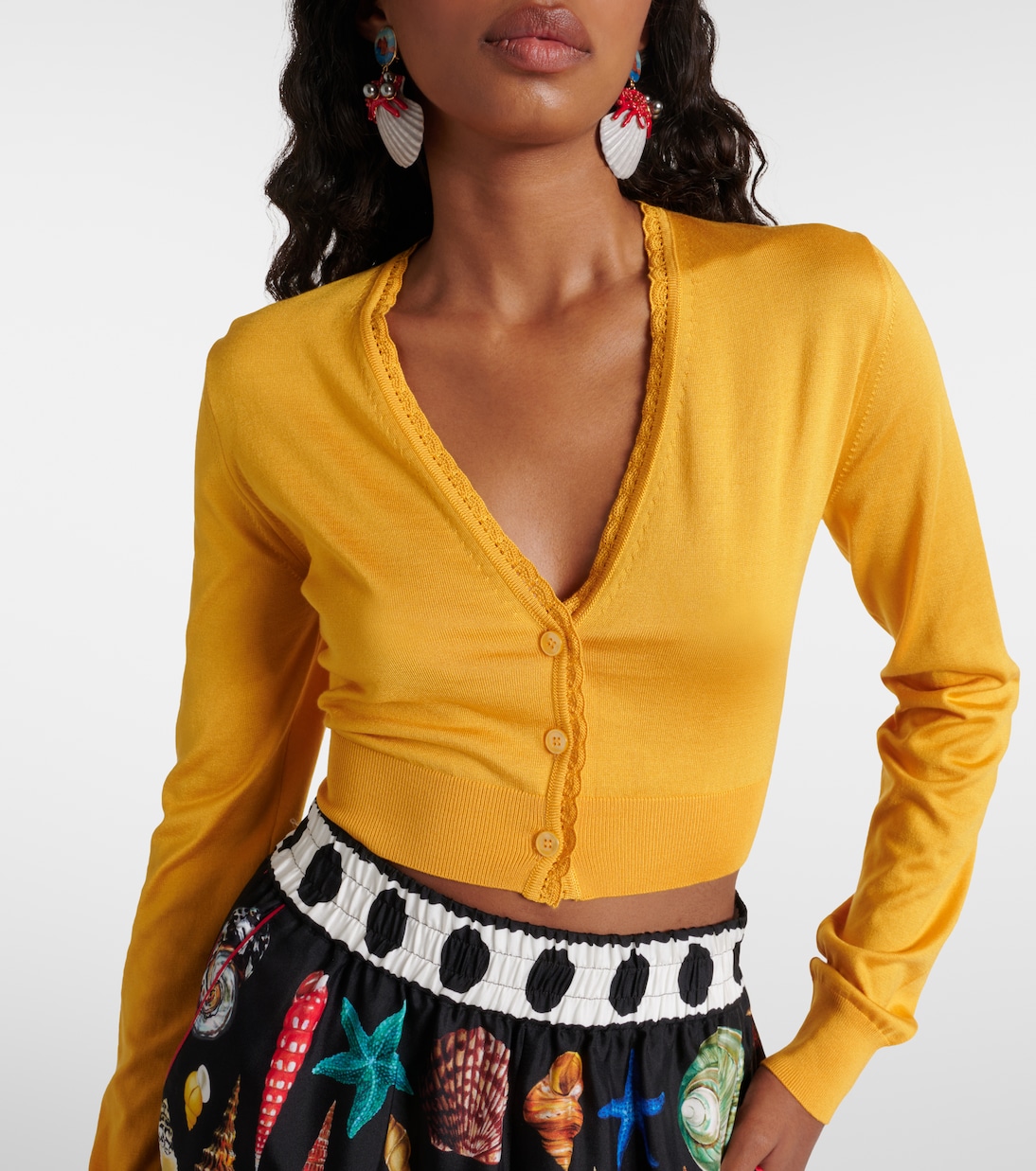 Cropped-Cardigan aus Seide | Dolce&Gabbana