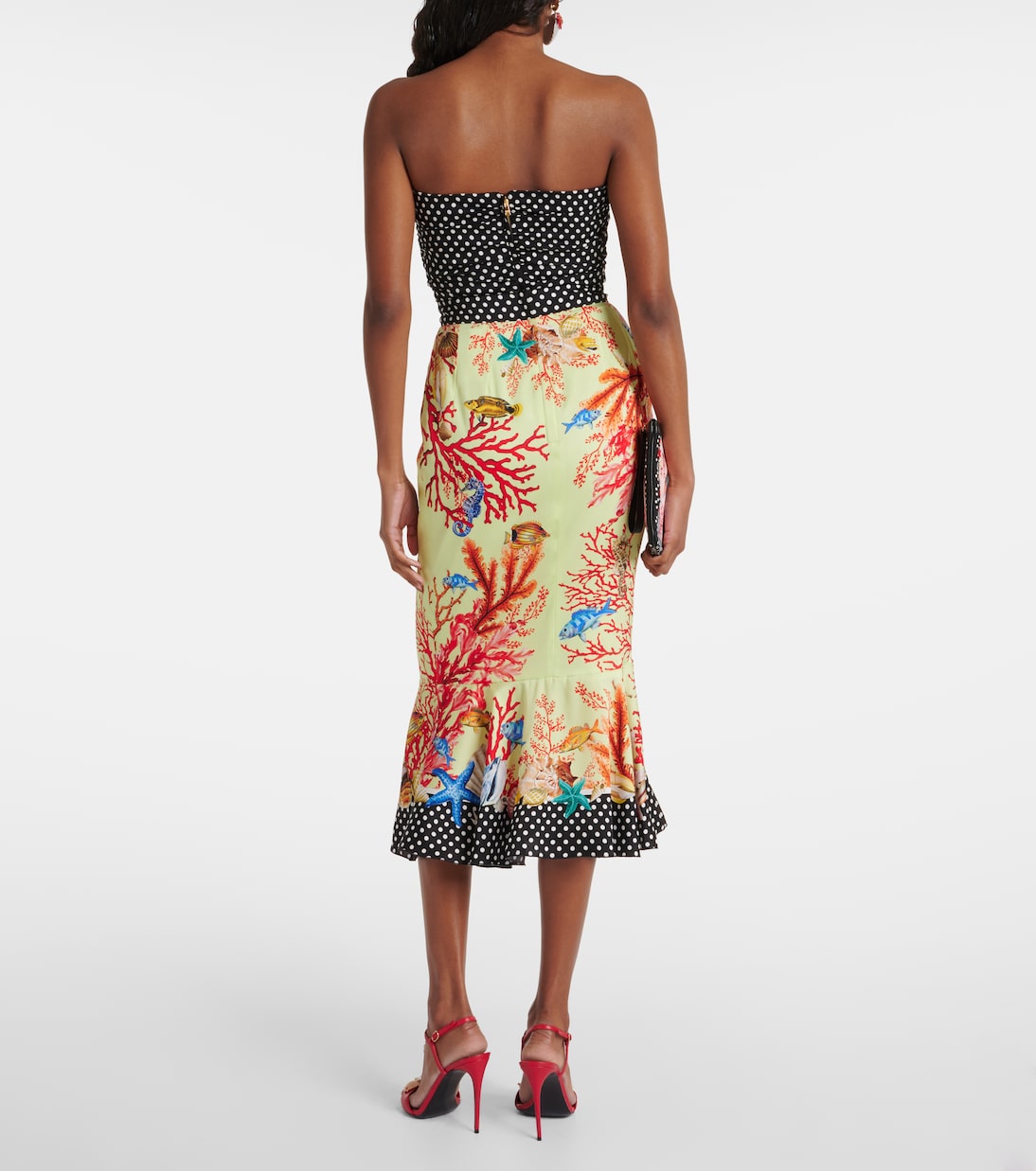 Midirock Capri aus einem Seidengemisch | Dolce&Gabbana