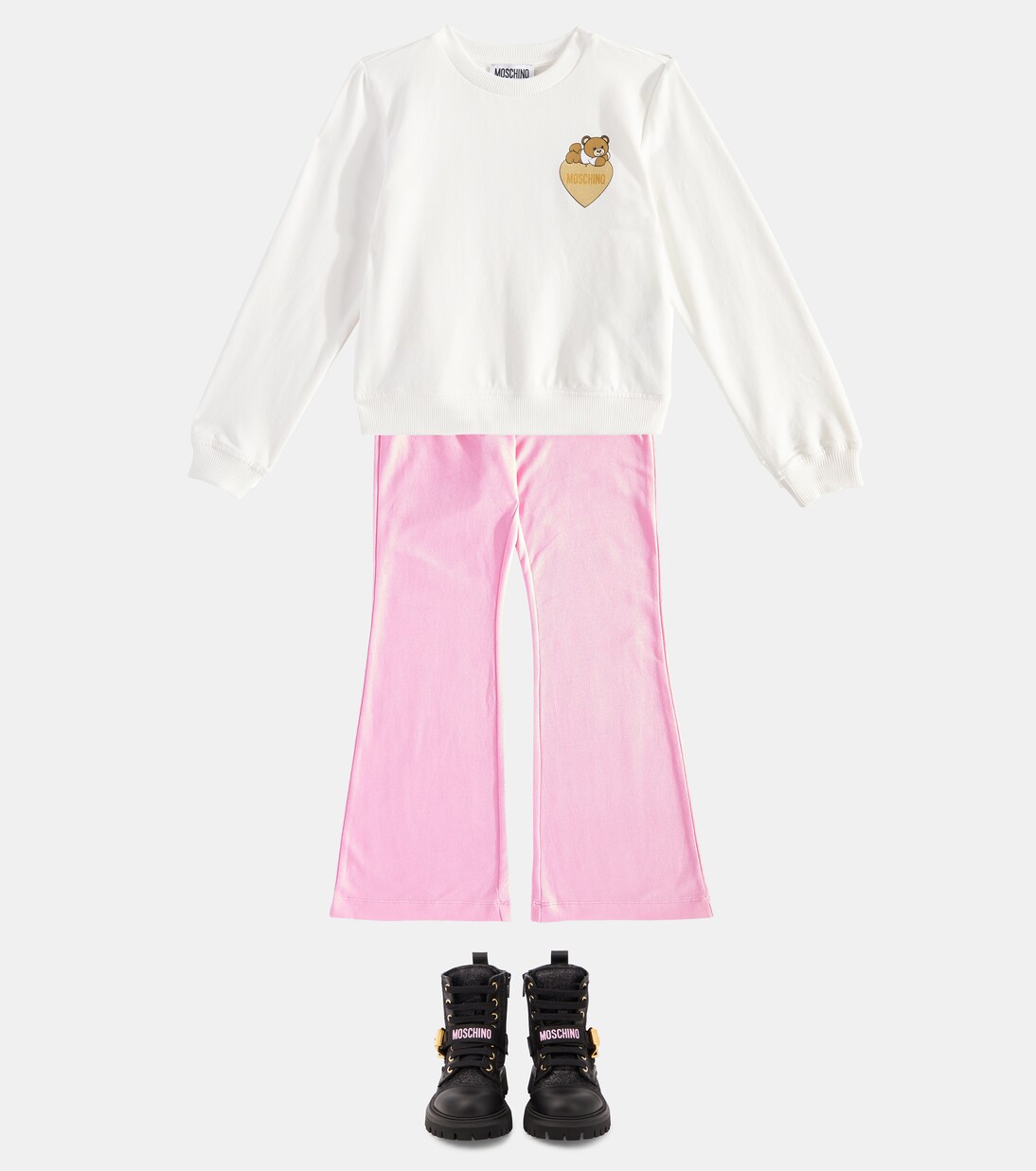 Printed cotton-blend sweatshirt | Moschino Kids