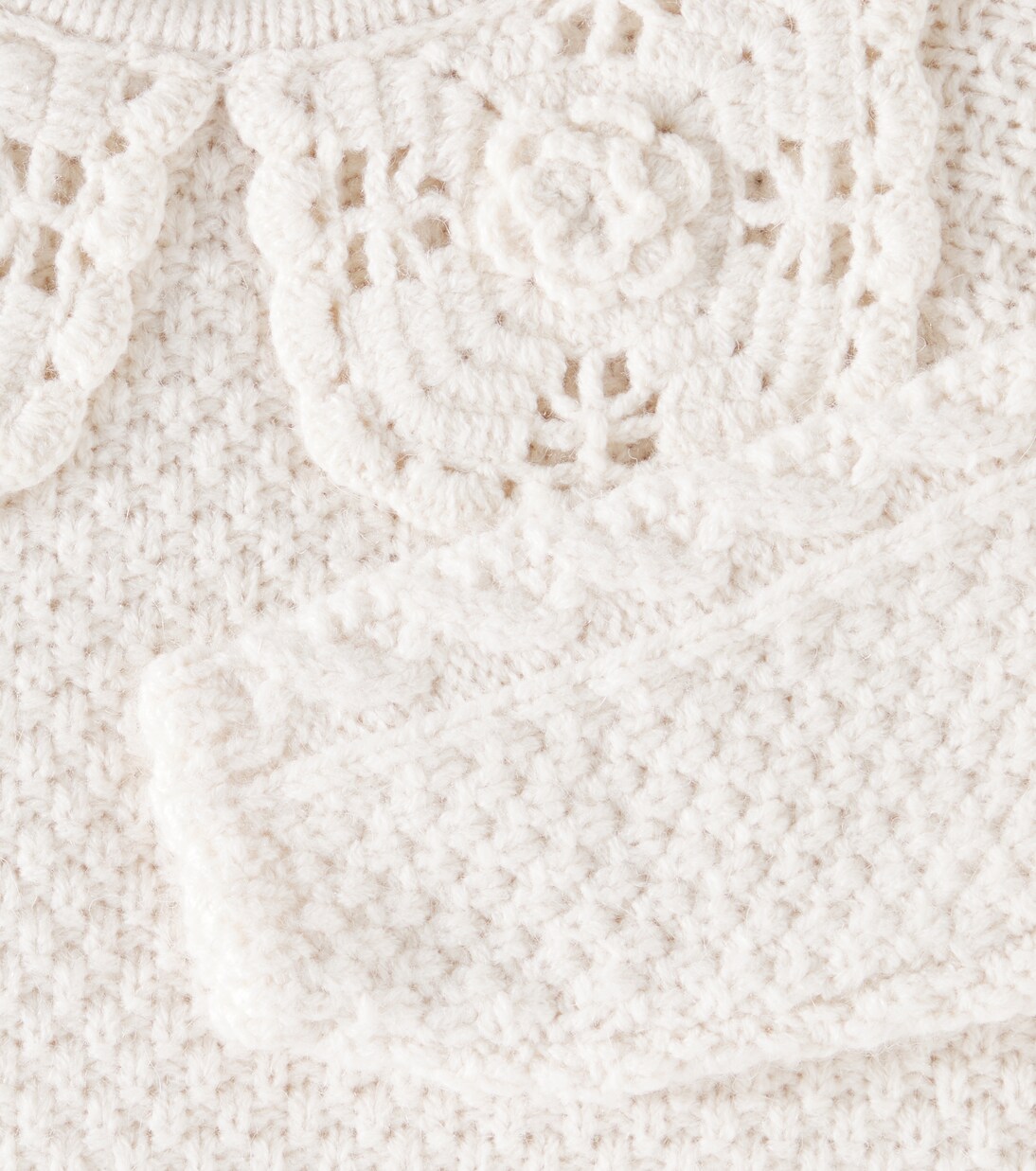 Hilda crochet-trimmed cotton sweater | Louise Misha