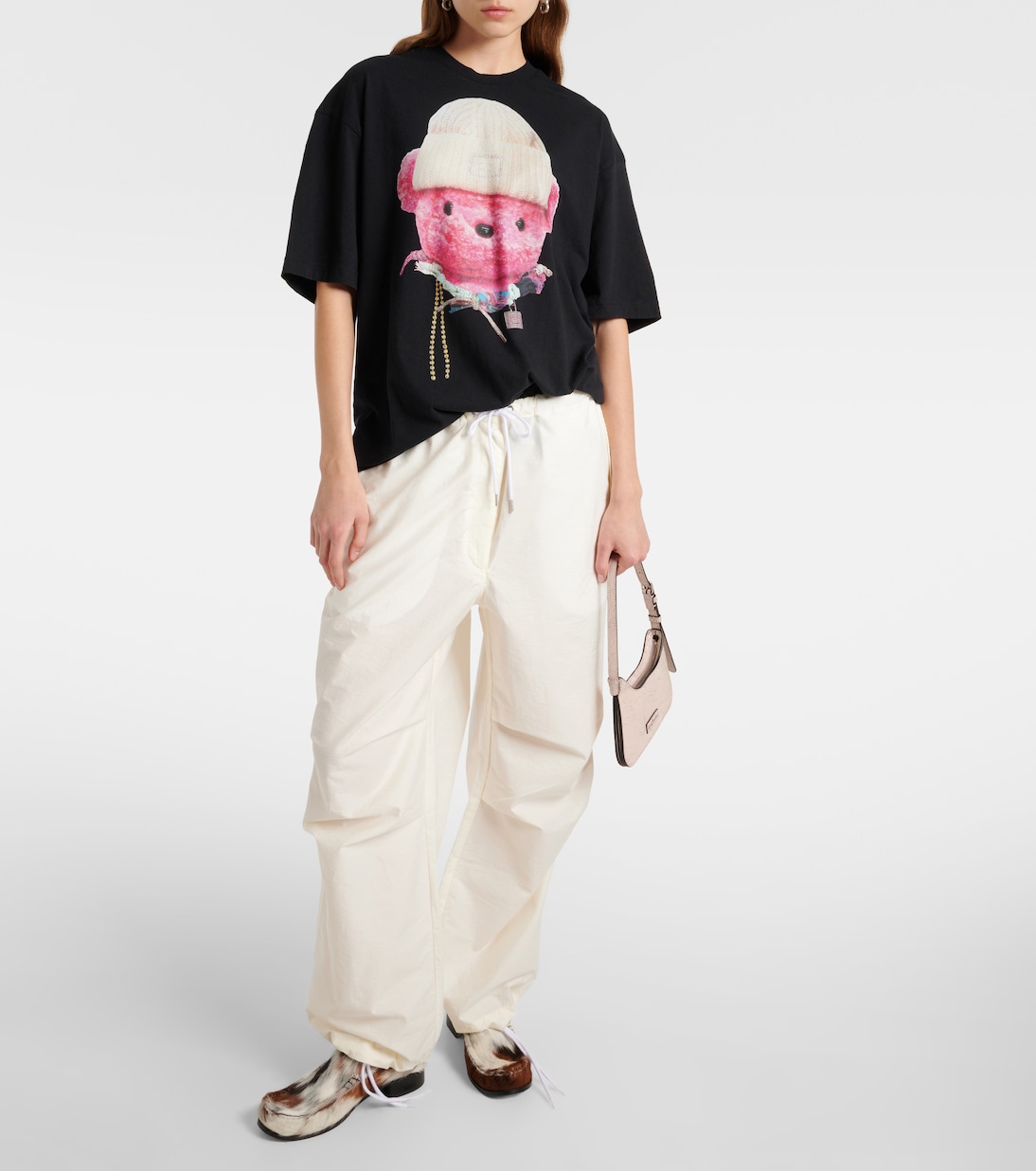 Mid-rise cotton-blend wide-leg pants | Acne Studios