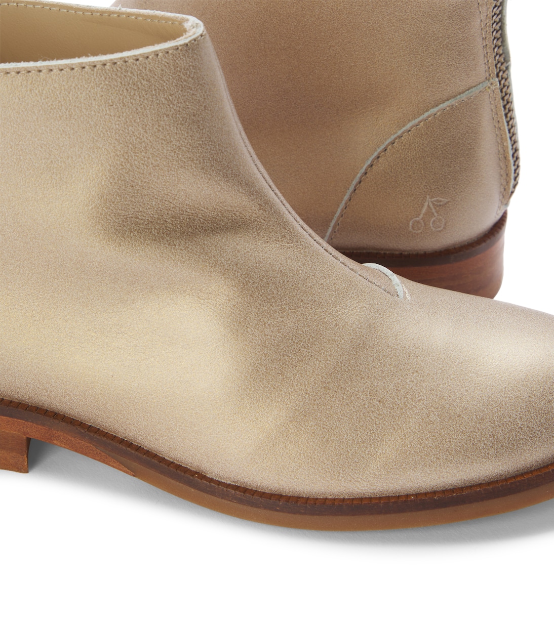 Giara metallic leather ankle boots | Bonpoint