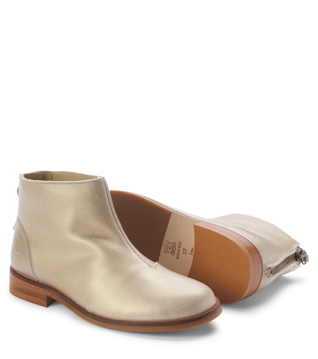 Giara metallic leather ankle boots | Bonpoint