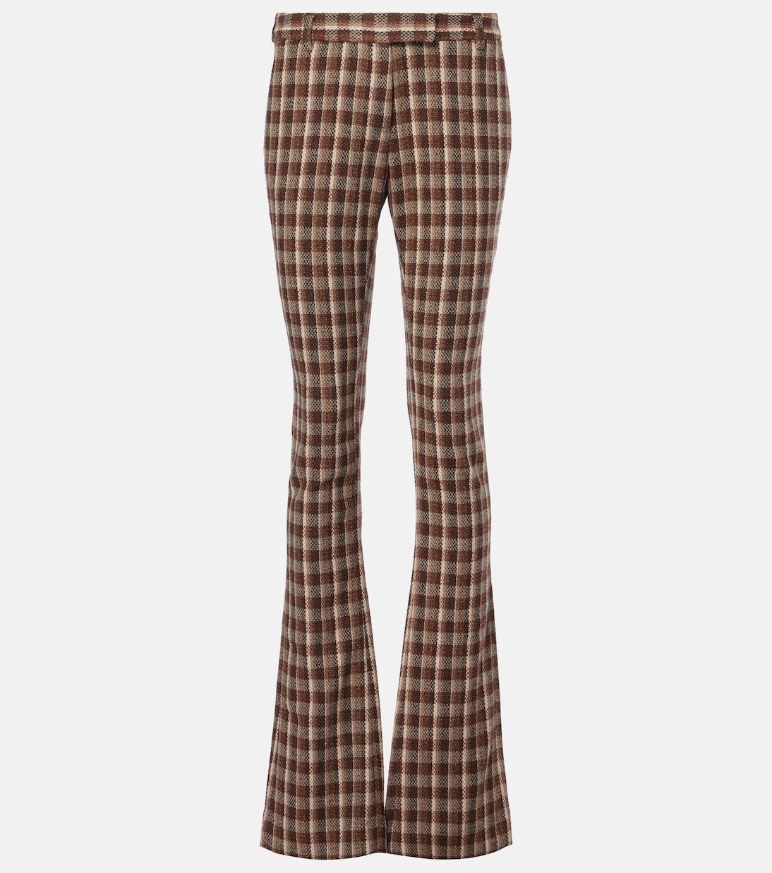 Checked wool and cotton-blend flared pants | Acne Studios