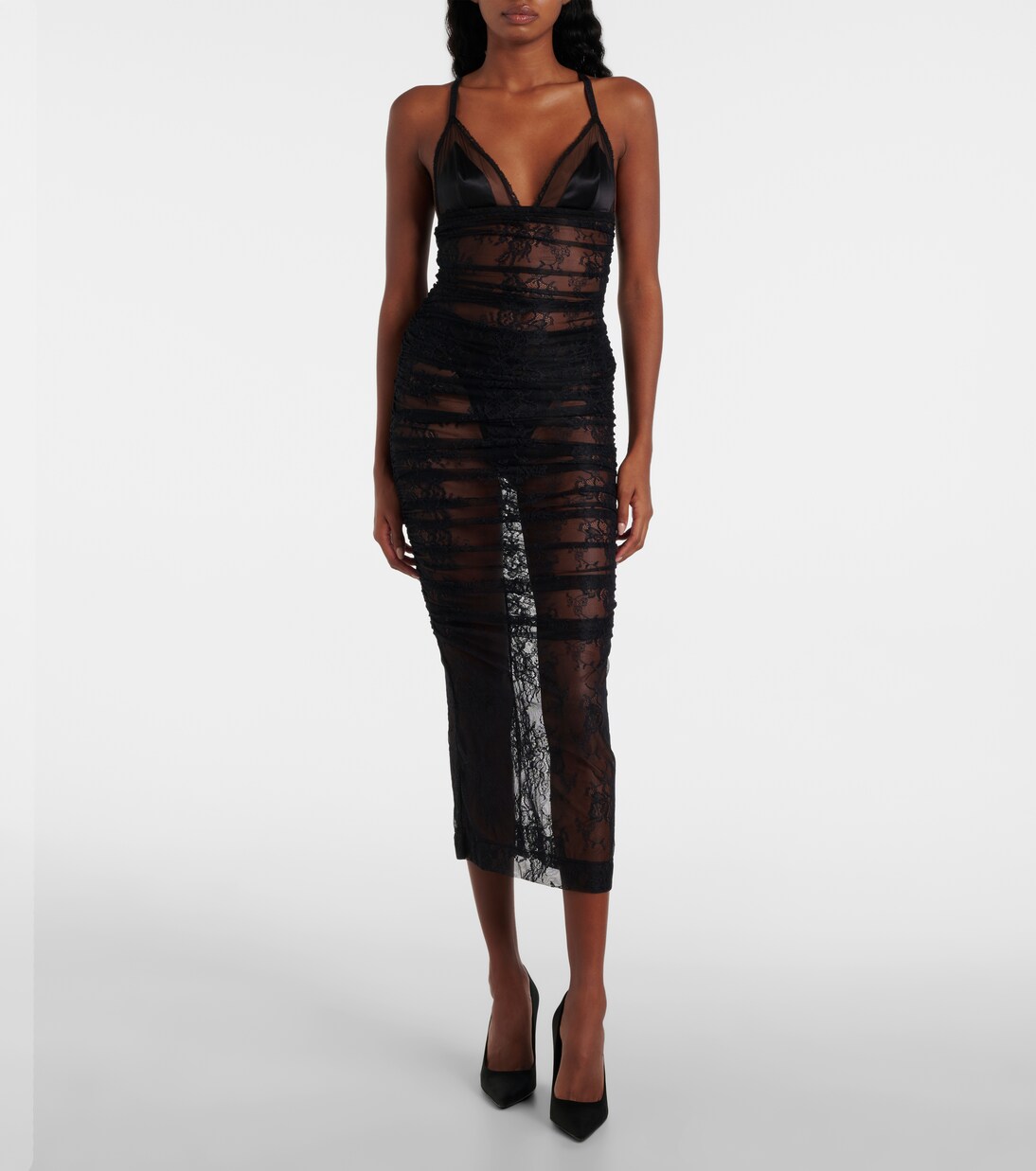 Robe midi en dentelle | Dolce&Gabbana