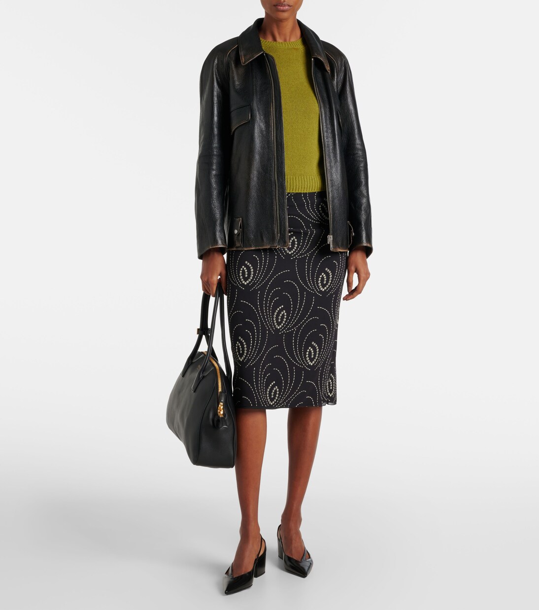 Pumps 55 aus Leder | Prada