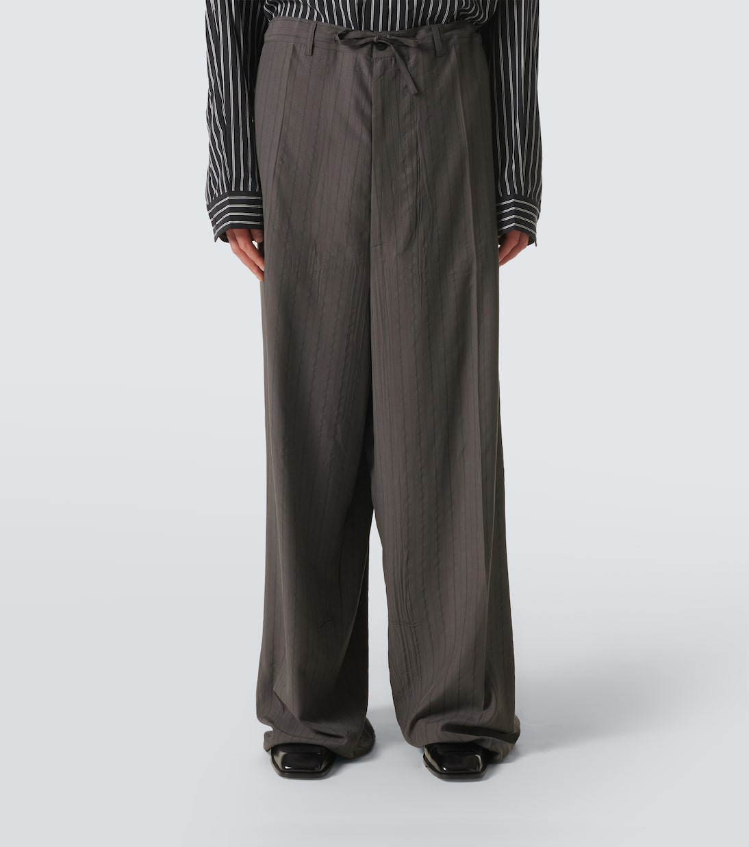 Pinstripe wide-leg pants | Balenciaga