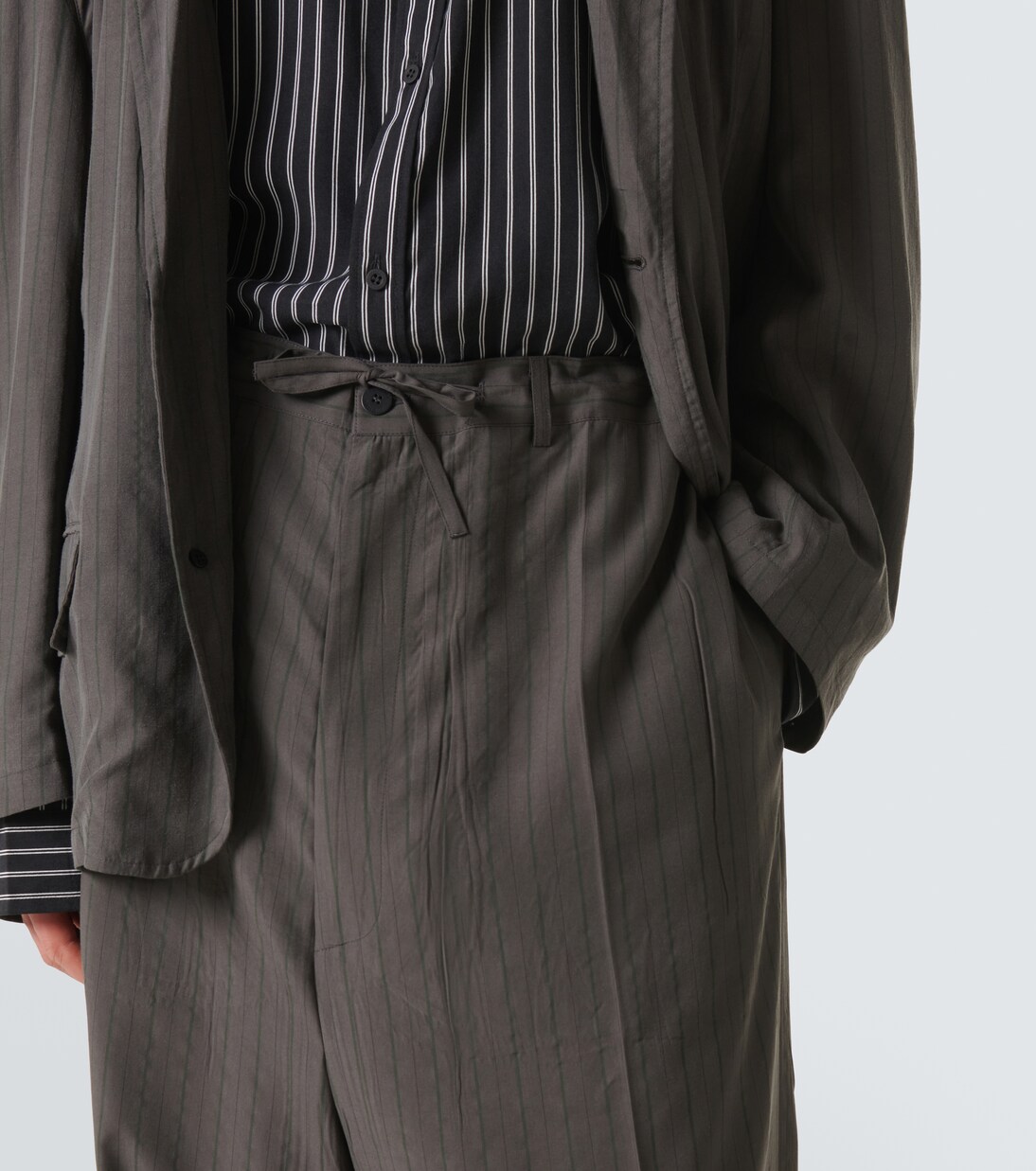 Pinstripe wide-leg pants | Balenciaga