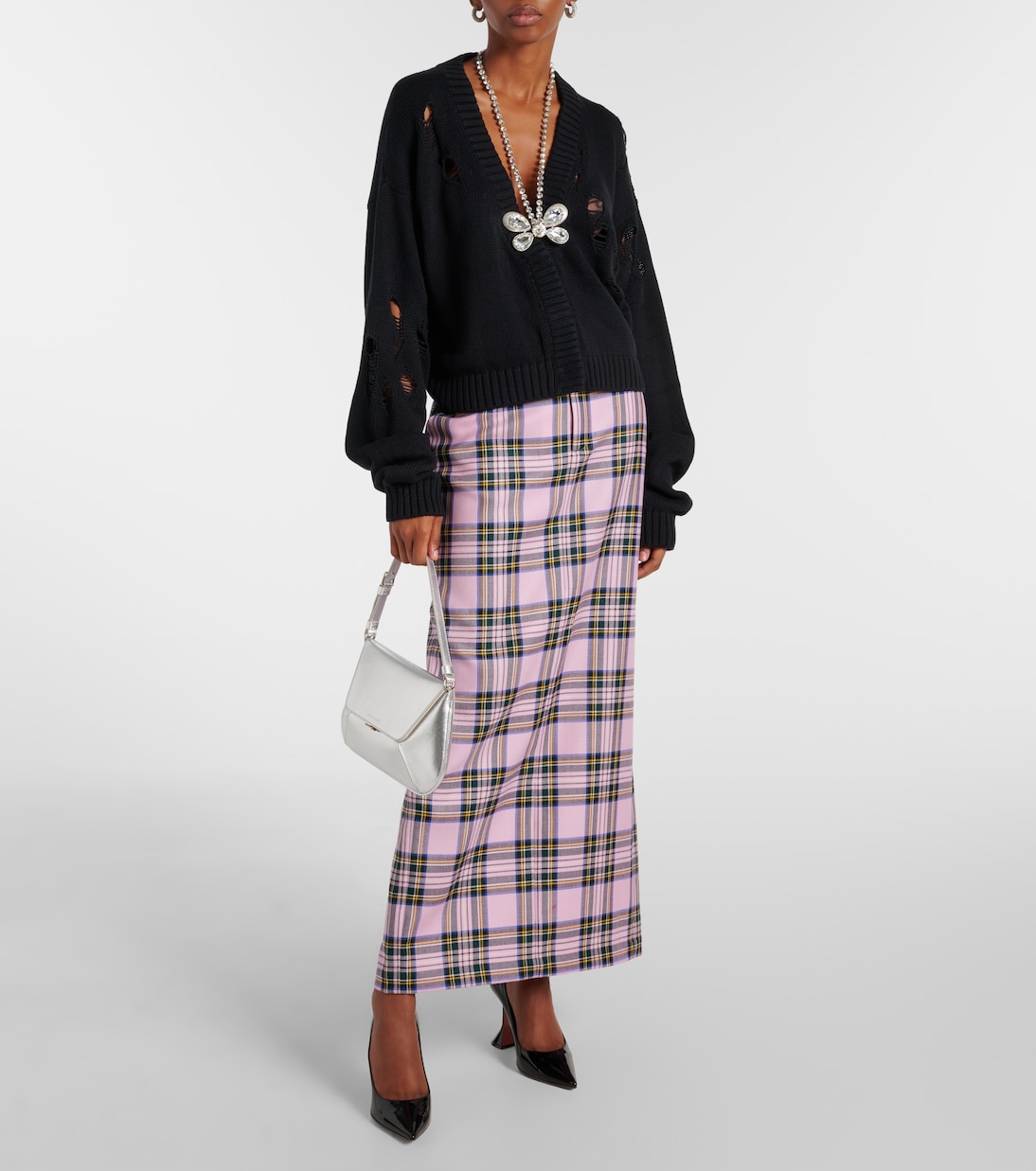 Verzierter Cardigan aus Baumwolle und Kaschmir | Area