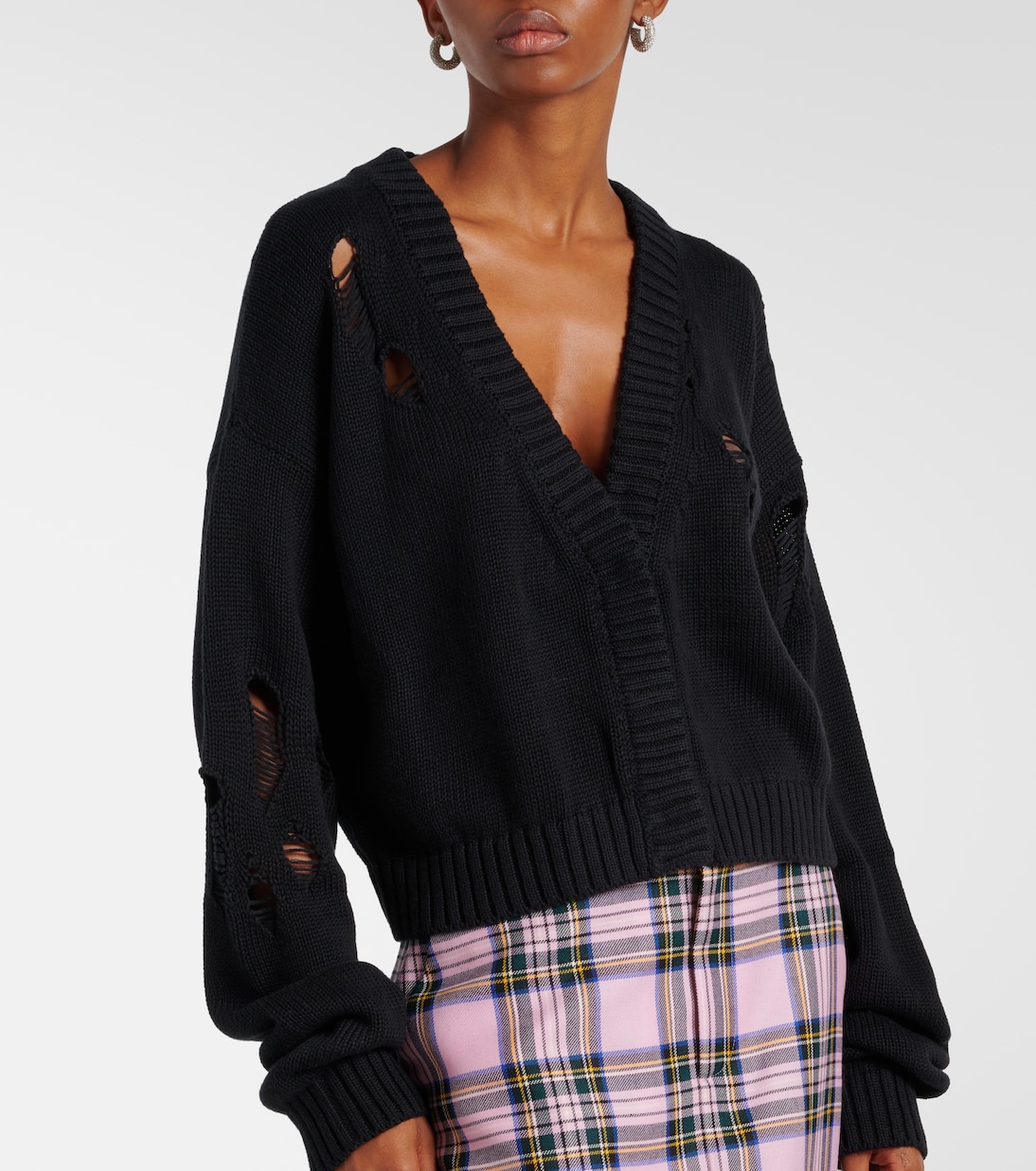 Verzierter Cardigan aus Baumwolle und Kaschmir | Area