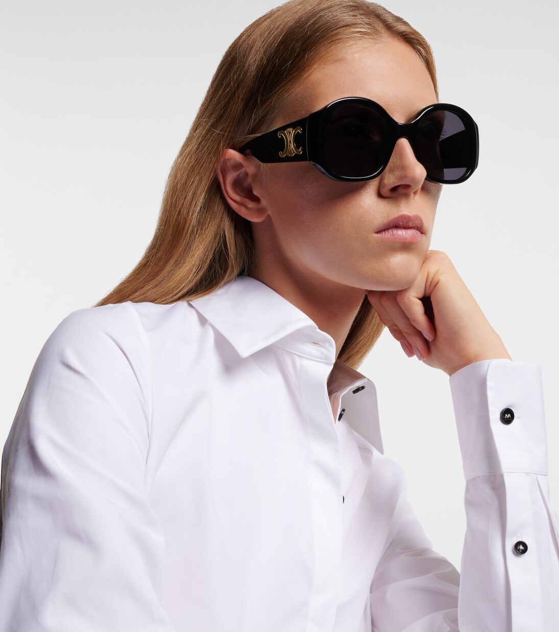 Maxi Triomphe round sunglasses | Celine Eyewear