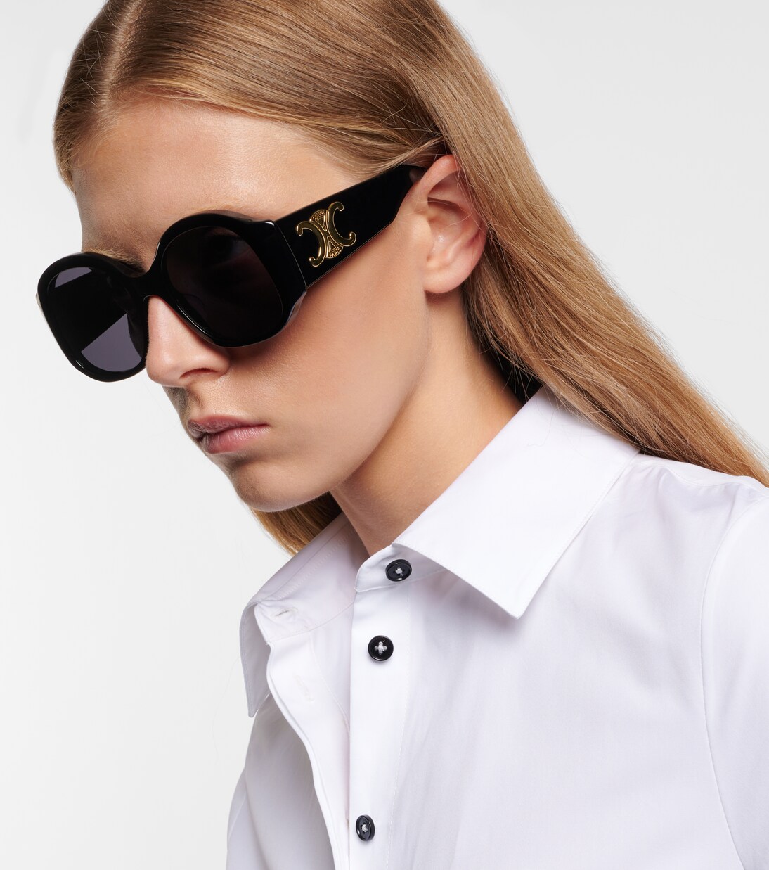 Maxi Triomphe round sunglasses | Celine Eyewear