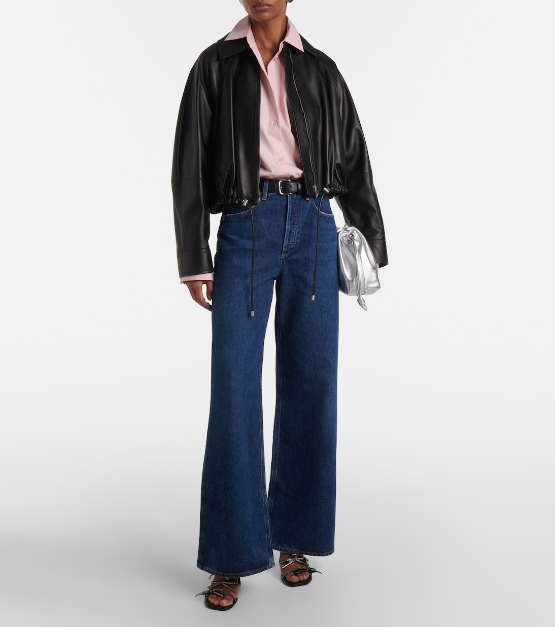 High-Rise Wide-Leg Jeans Dame Jean No Cuff | Agolde