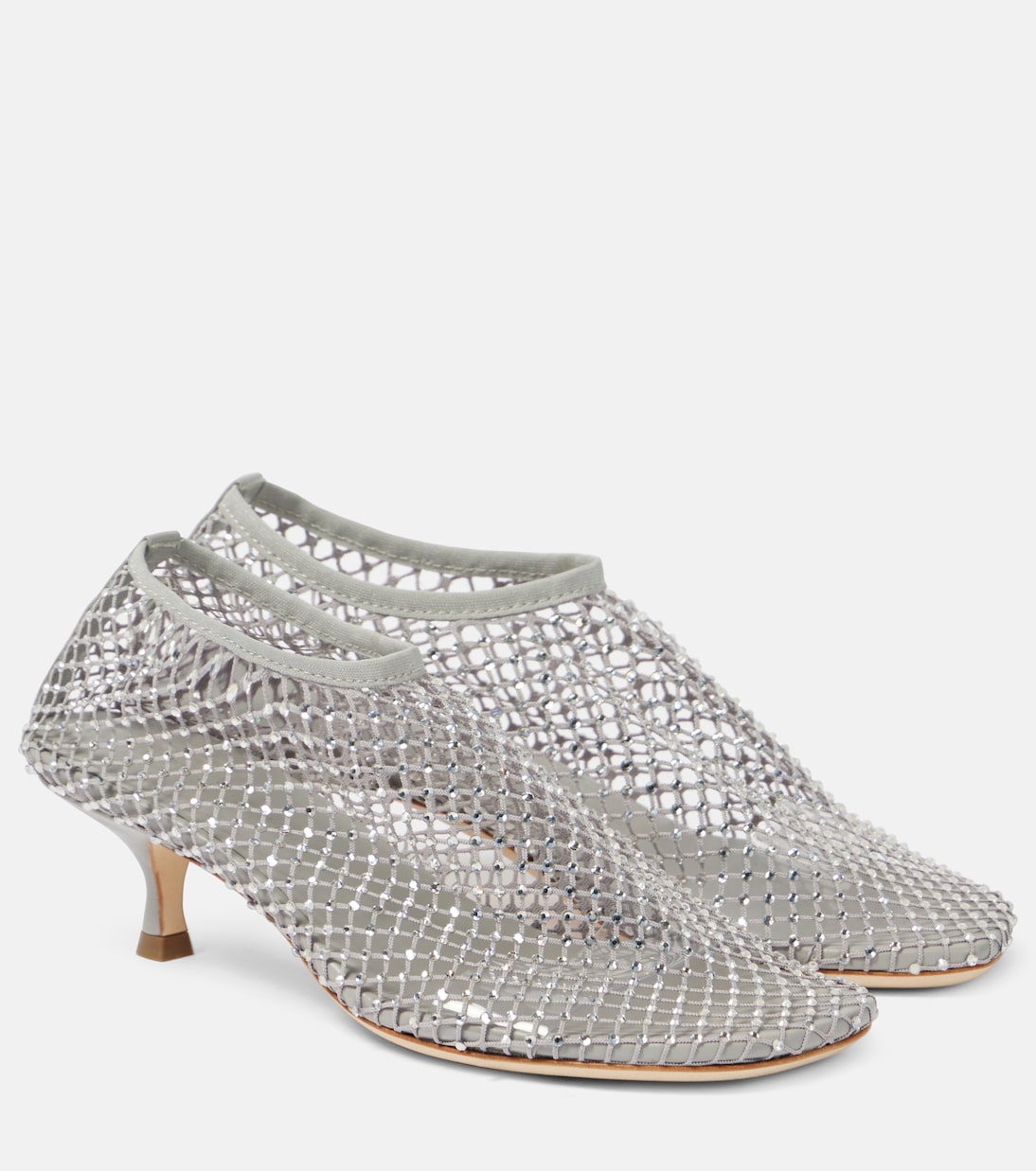 Minette crystal-embellished fishnet pumps | Christopher Esber