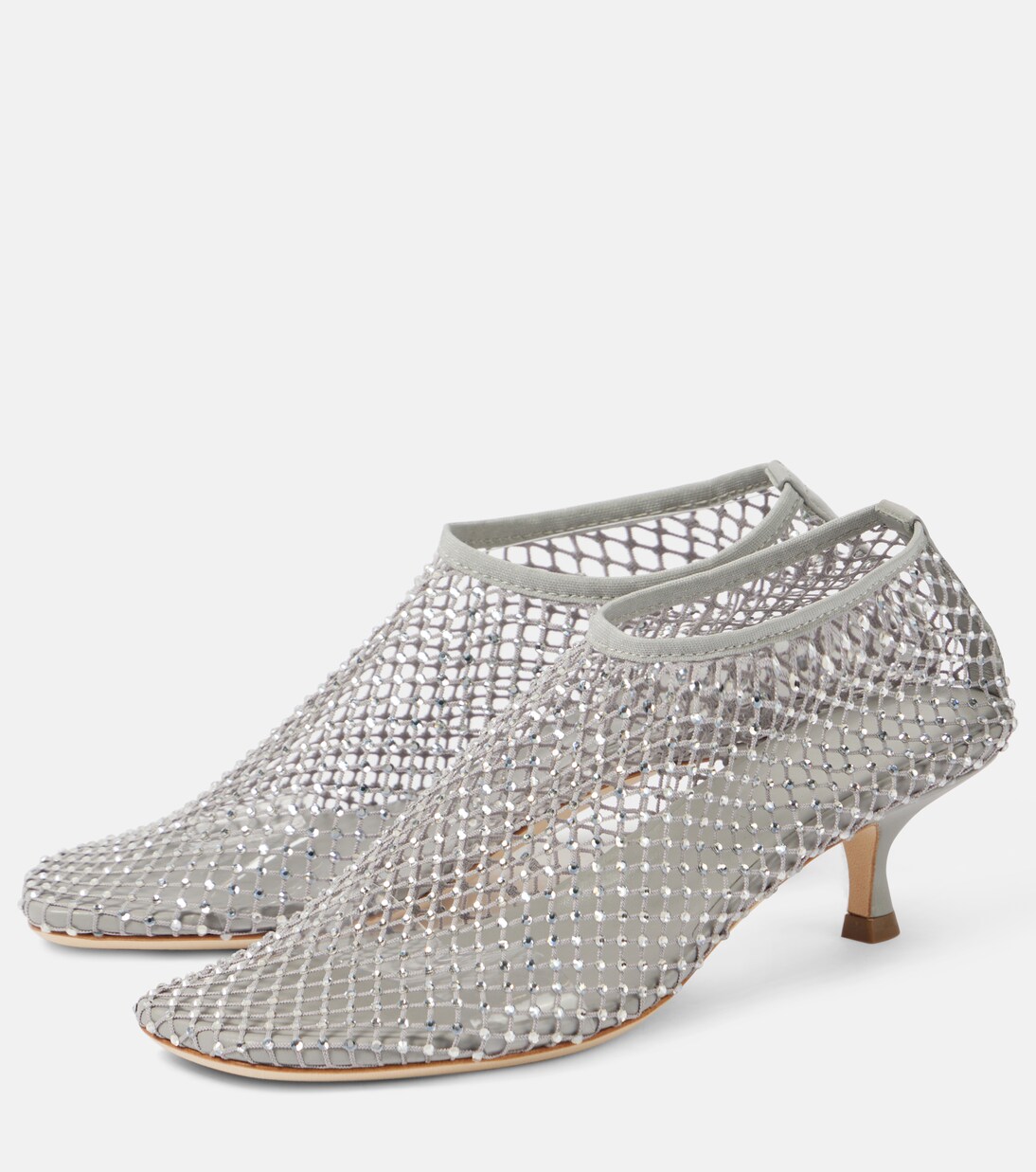 Minette crystal-embellished fishnet pumps | Christopher Esber
