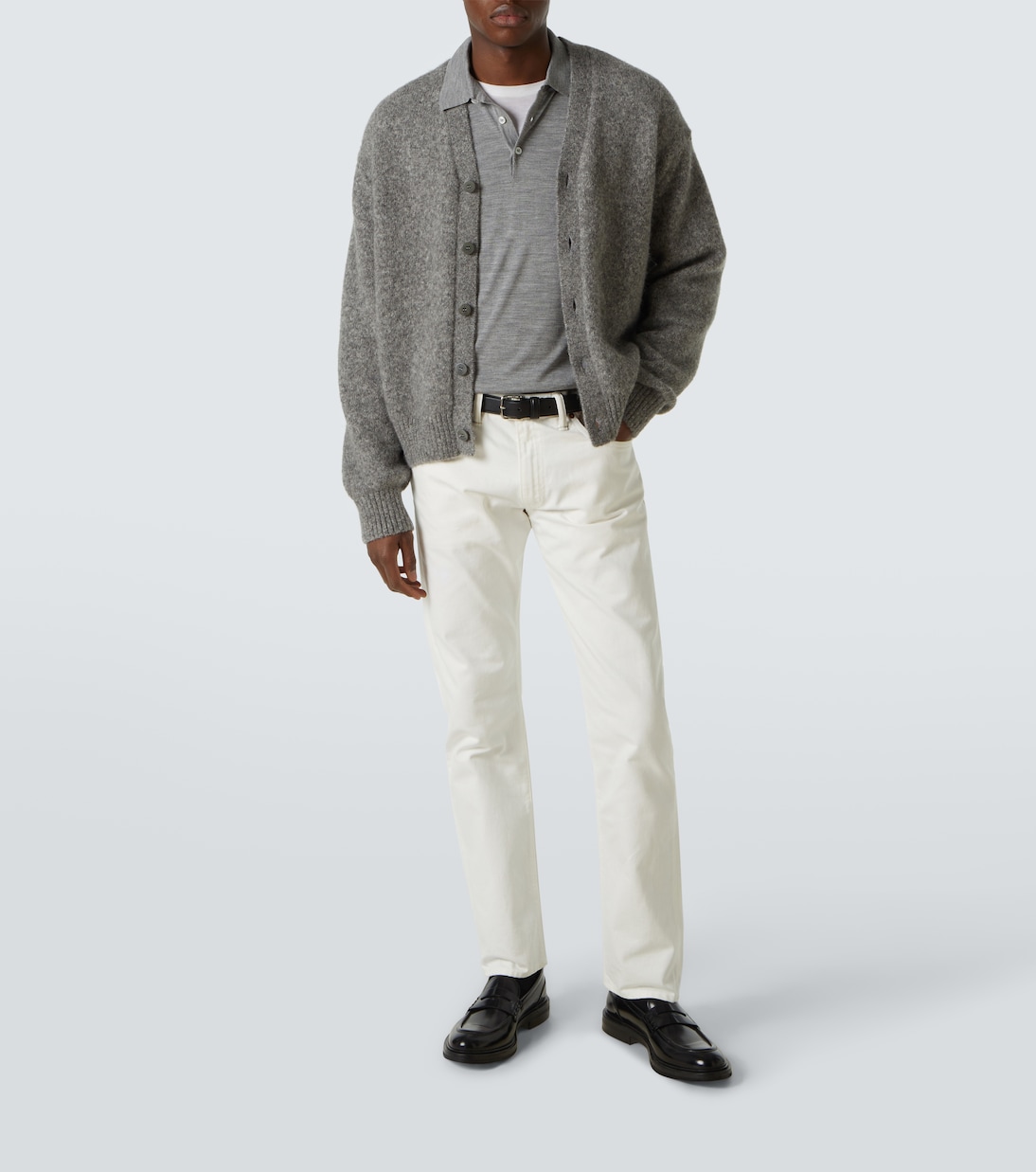 Knitted wool, silk, and cashmere polo shirt | Lardini