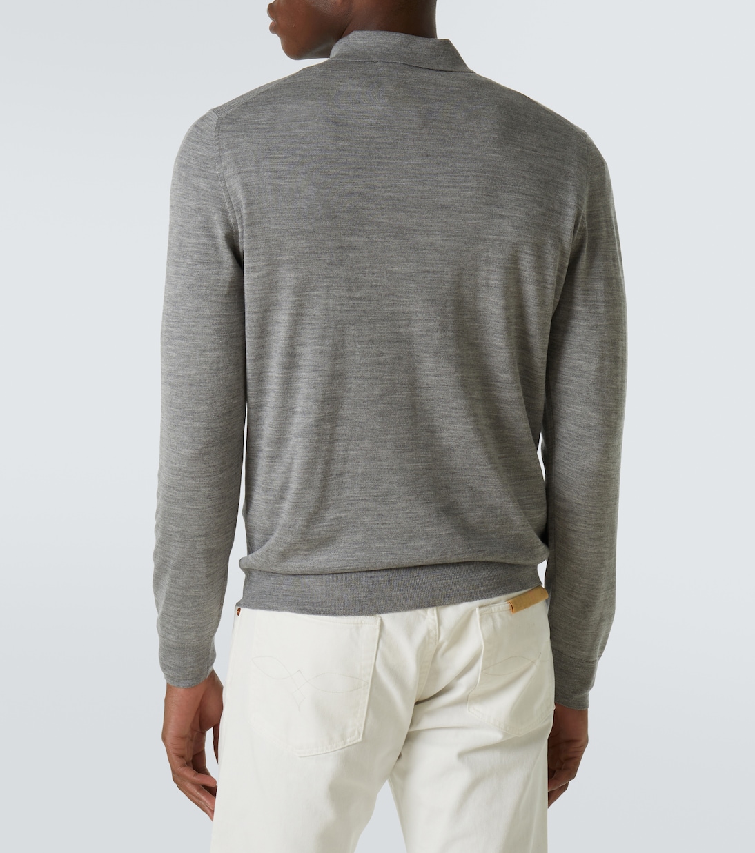 Knitted wool, silk, and cashmere polo shirt | Lardini
