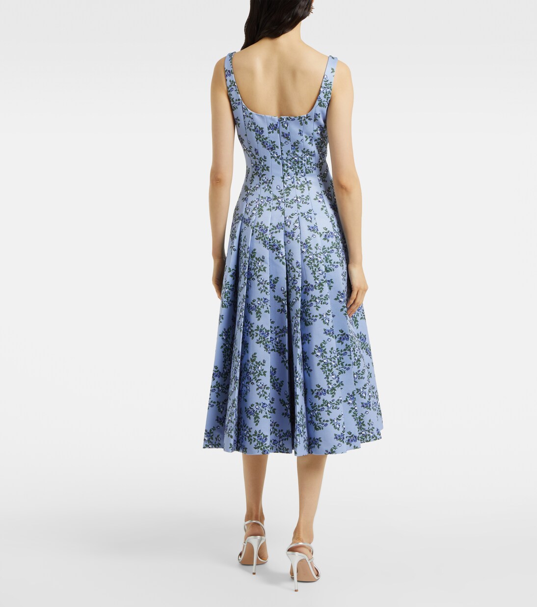 Robe midi Adele à fleurs | Emilia Wickstead