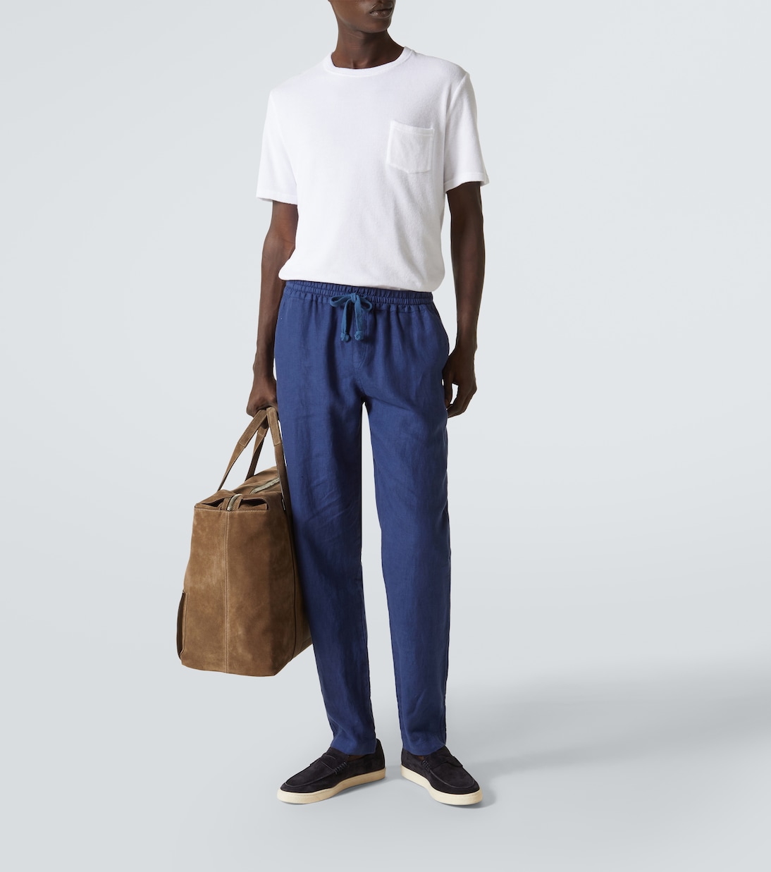 Linen straight pants | Fedeli