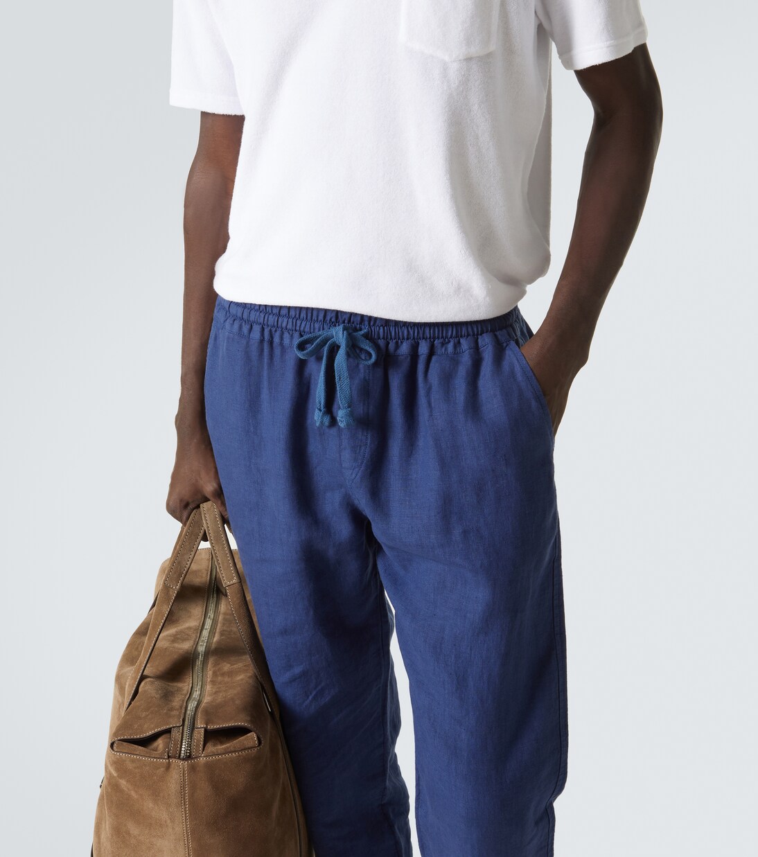 Linen straight pants | Fedeli