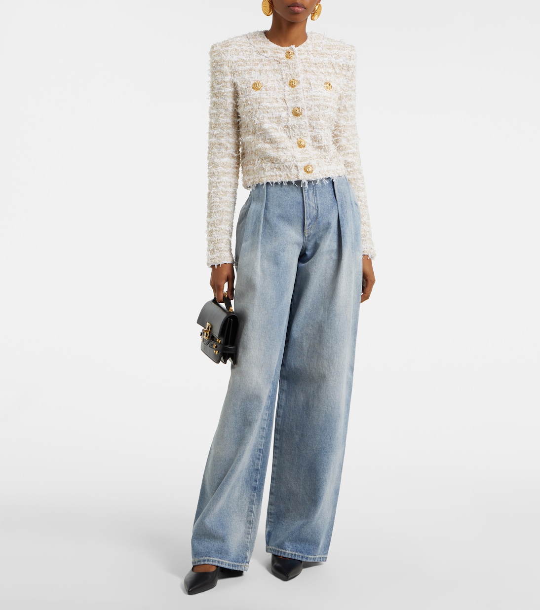 Chaqueta cropped de tweed | Balmain