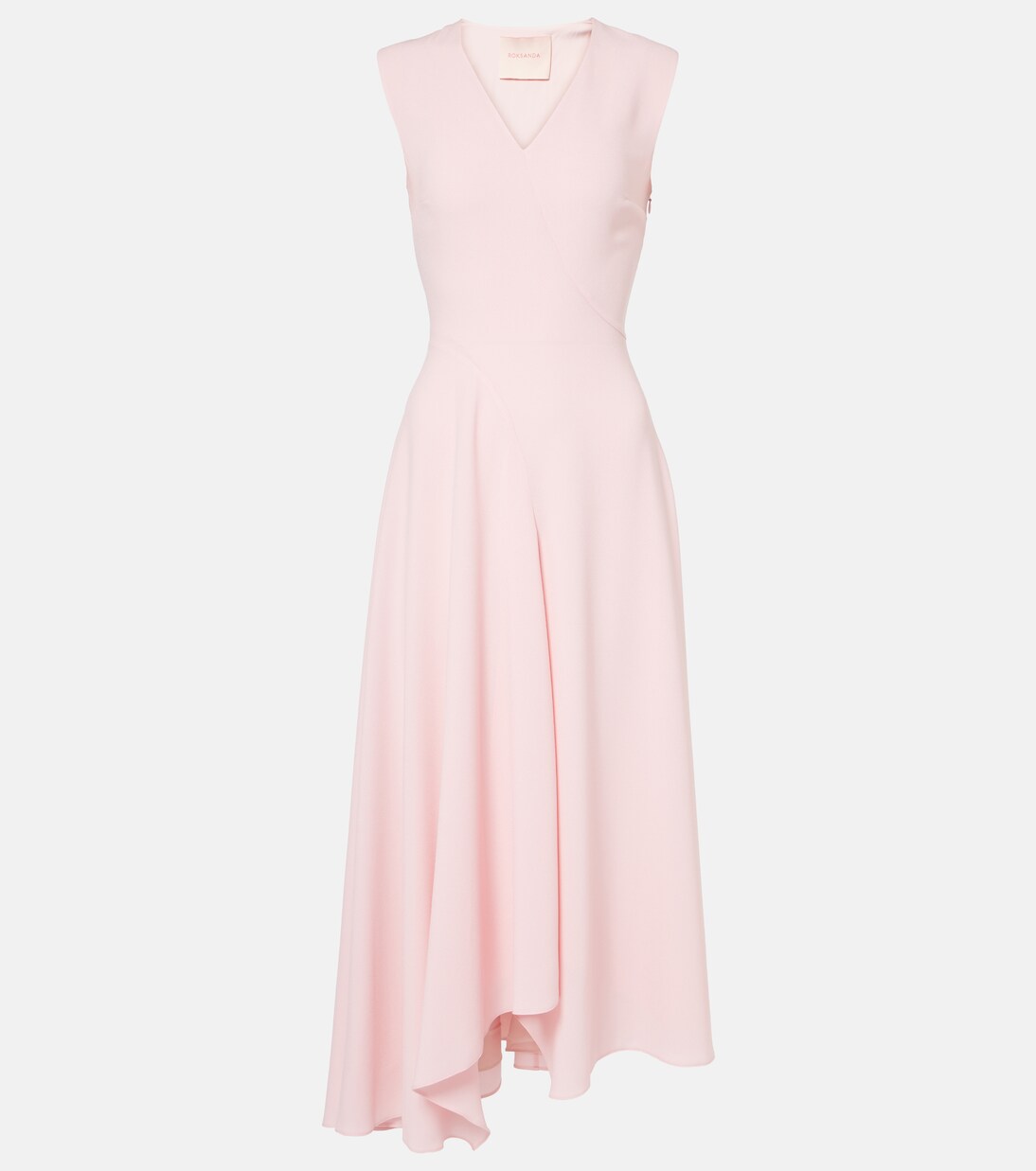 Miral asymmetric satin midi dress | Roksanda