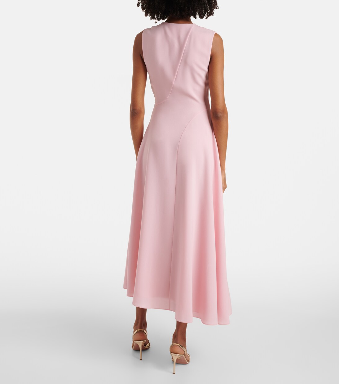 Miral asymmetric satin midi dress | Roksanda